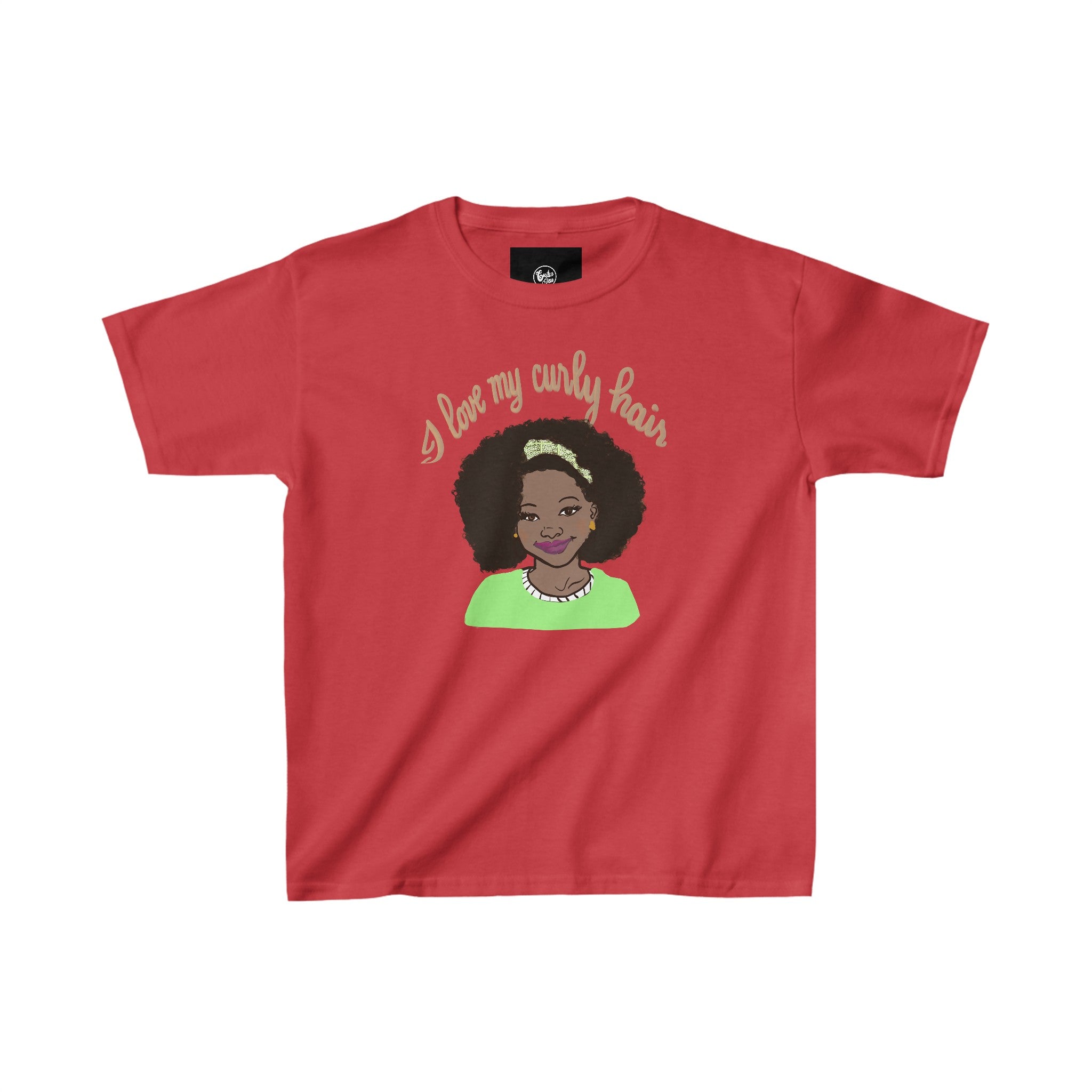 I LOVE MY CURLY HAIR Kids Heavy Cotton™ Tee