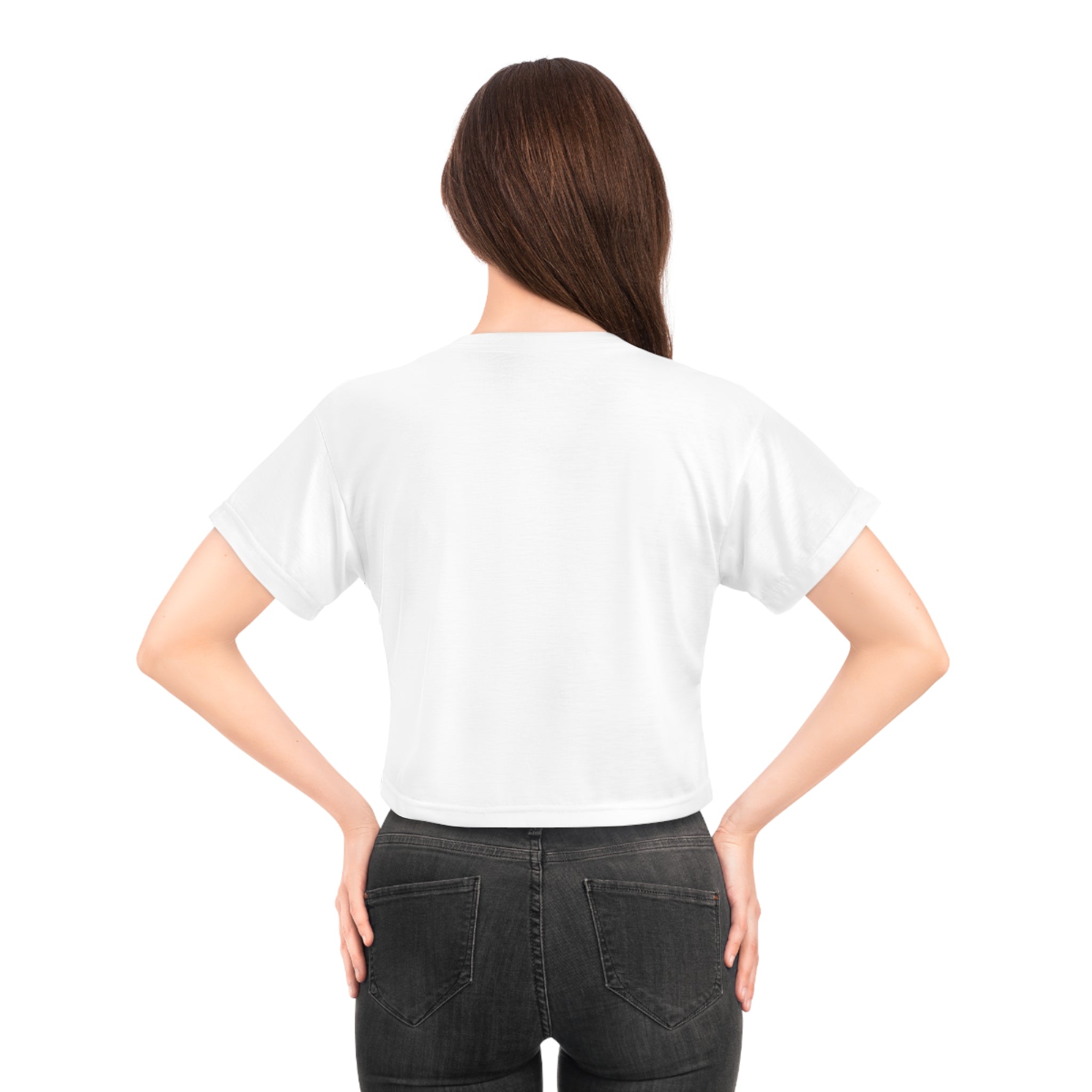 PRACTICE MAKES YOGA Crop Tee (AOP)