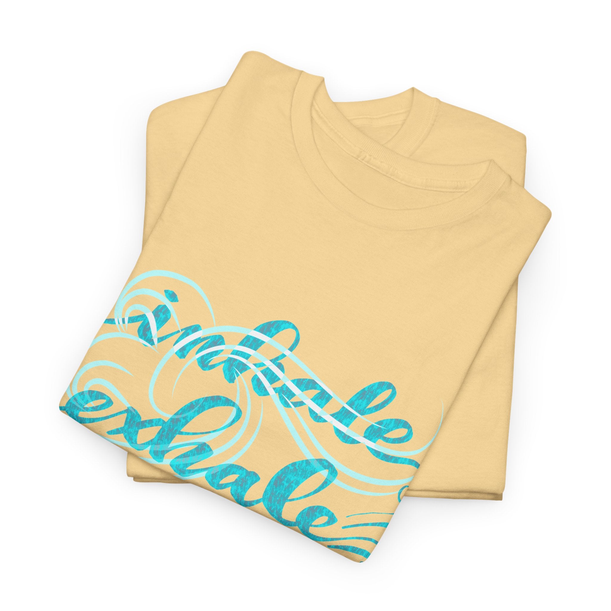 Heavy Cotton Tee - "Inhale Exhale" Relaxation Graphic Tee