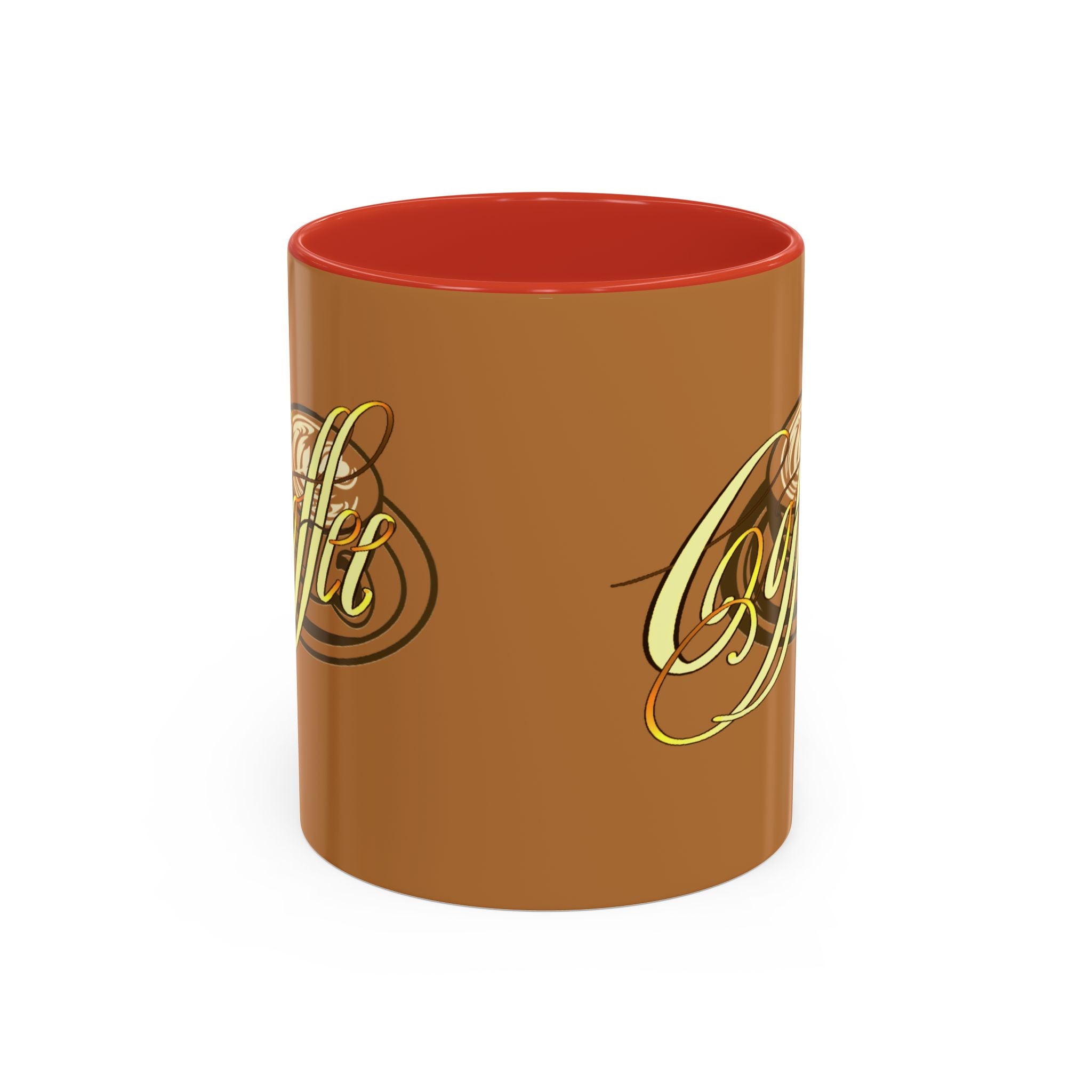 COFFEE CALLIGRAPHY Accent Coffee Mug (11 oz)