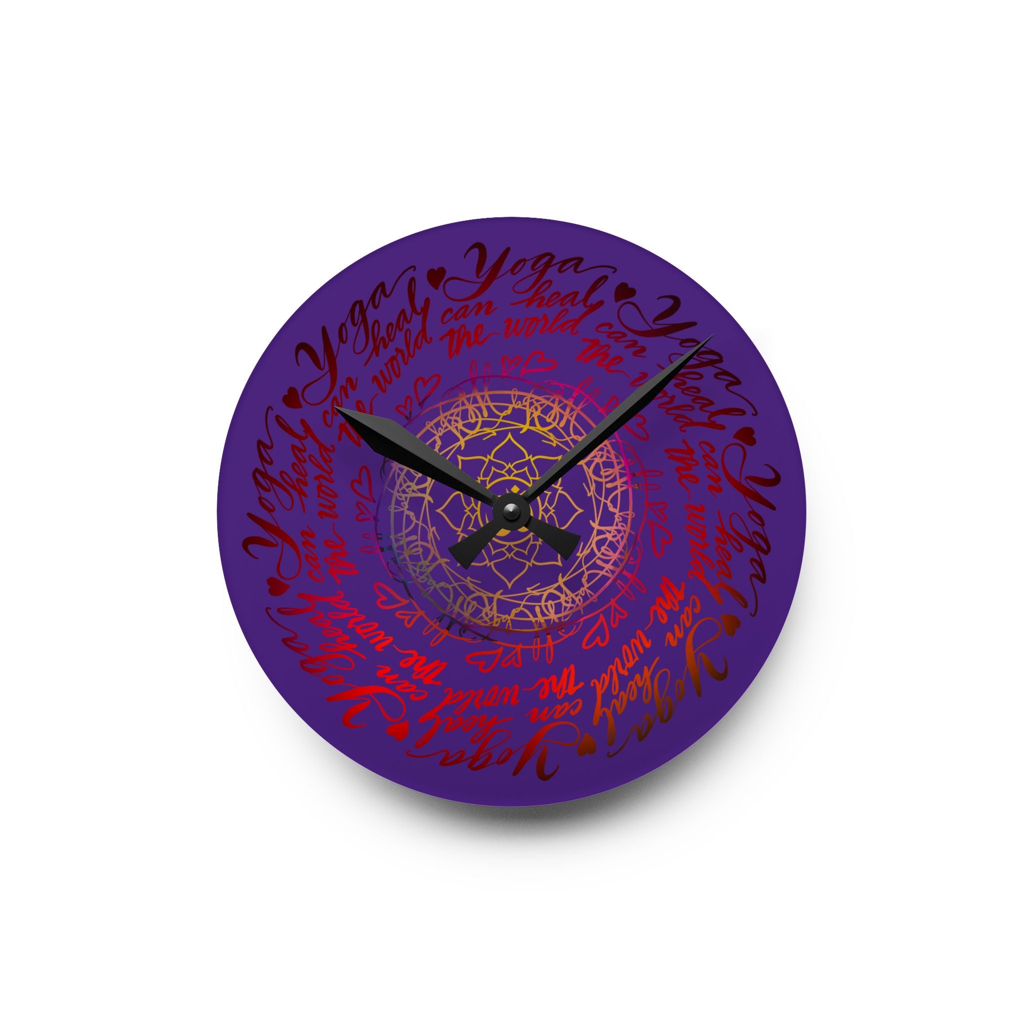 YOGA CAN HEAL THE WORLD Wall Clock