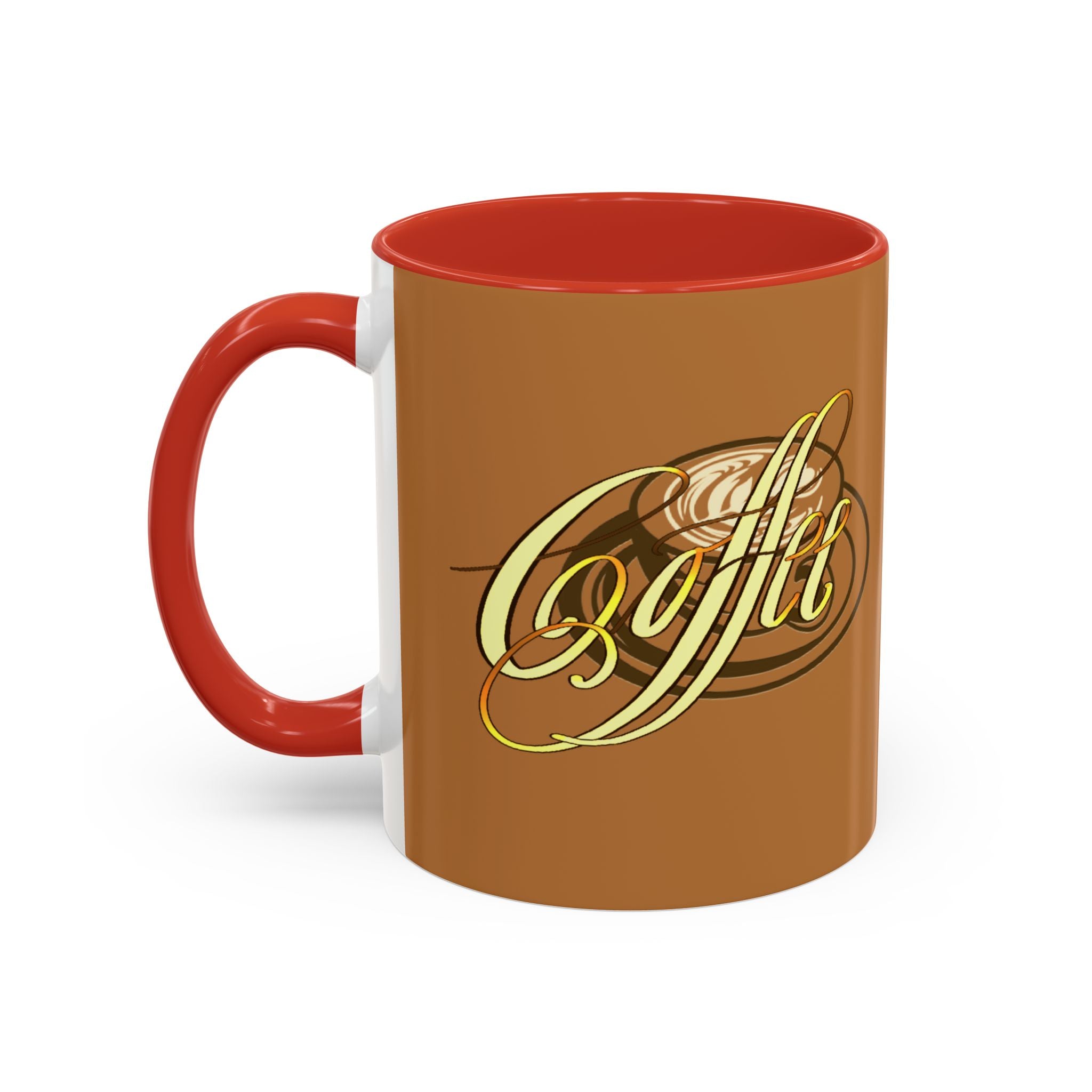 COFFEE CALLIGRAPHY Accent Coffee Mug (11 oz)