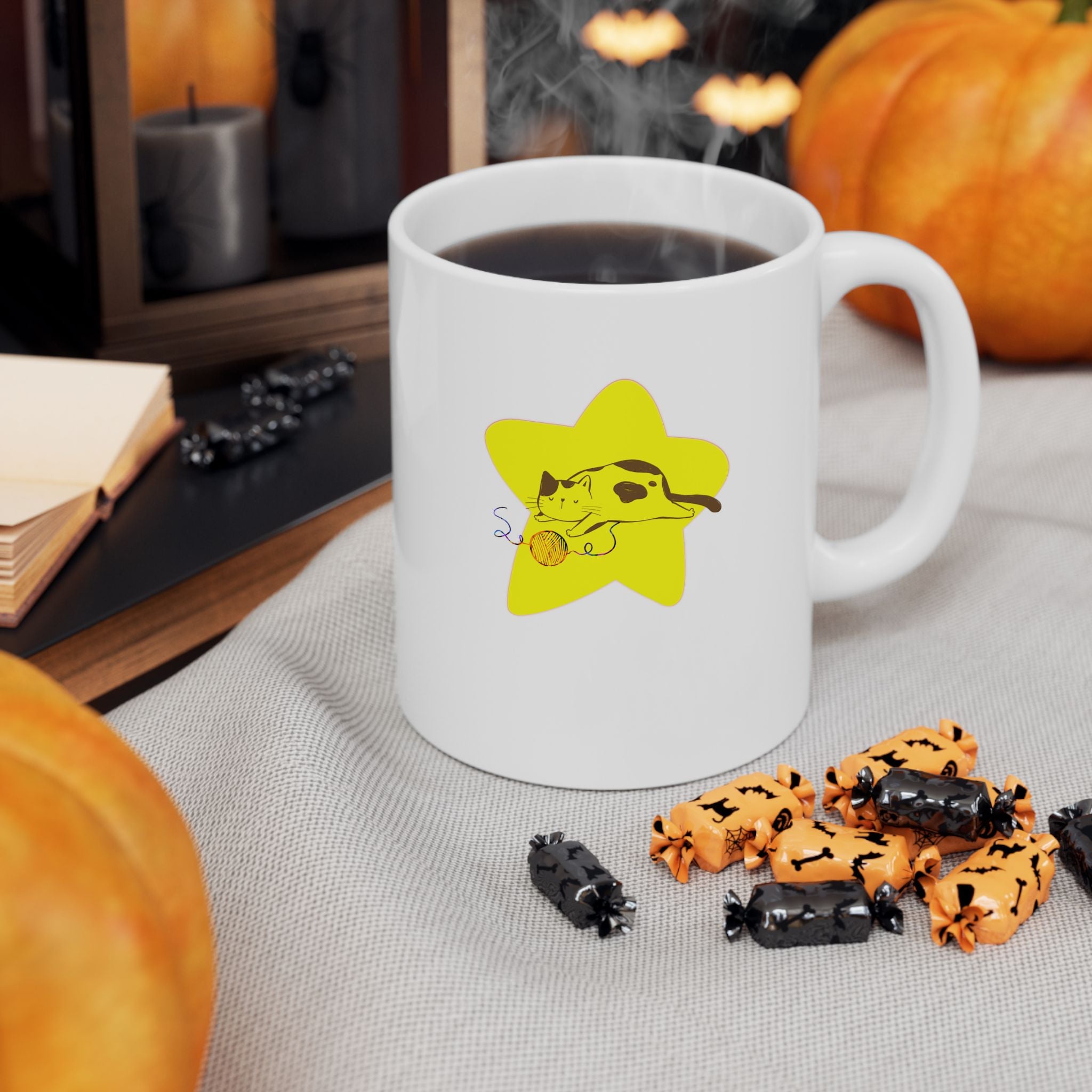 MY CAT’S A STAR Ceramic Mug, (11oz)