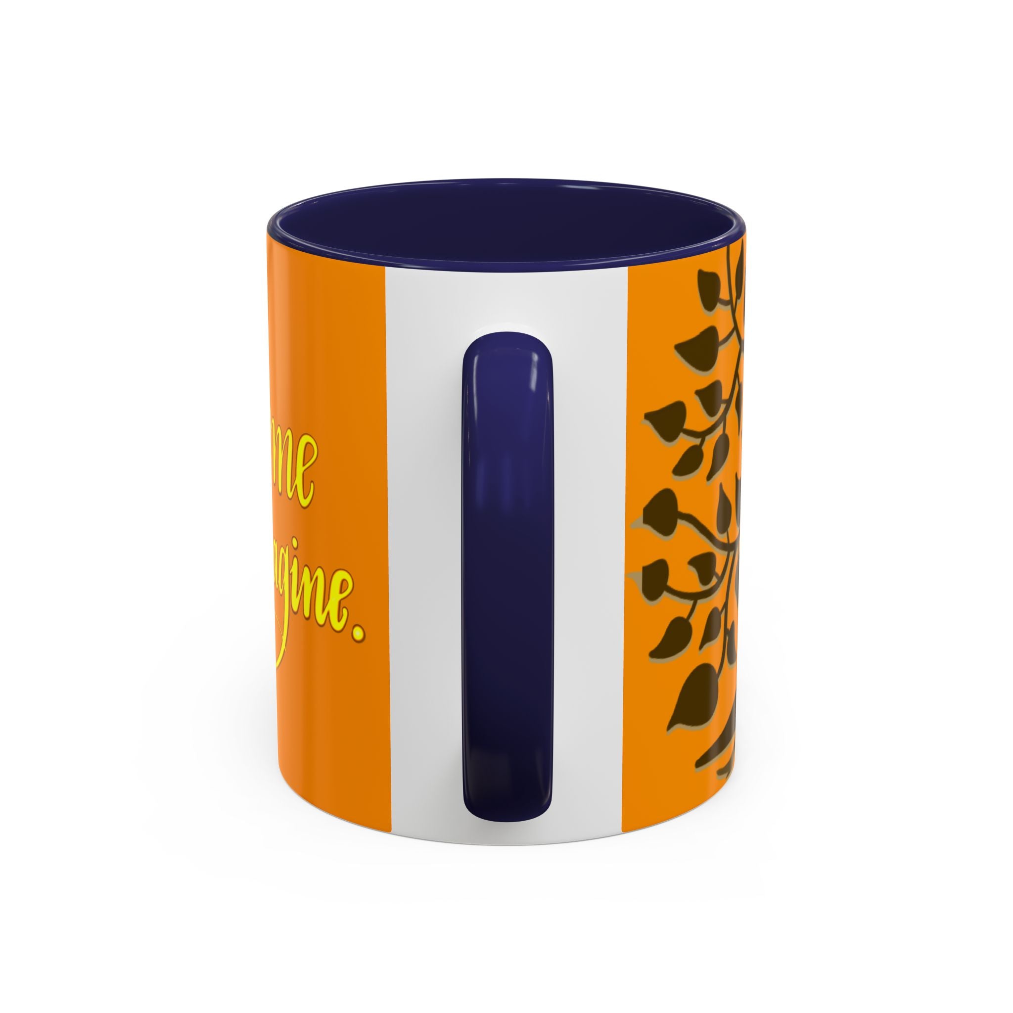 YOU BECOME WHAT YOU IMAGINE YOGA Accent Coffee Mug (11 oz)