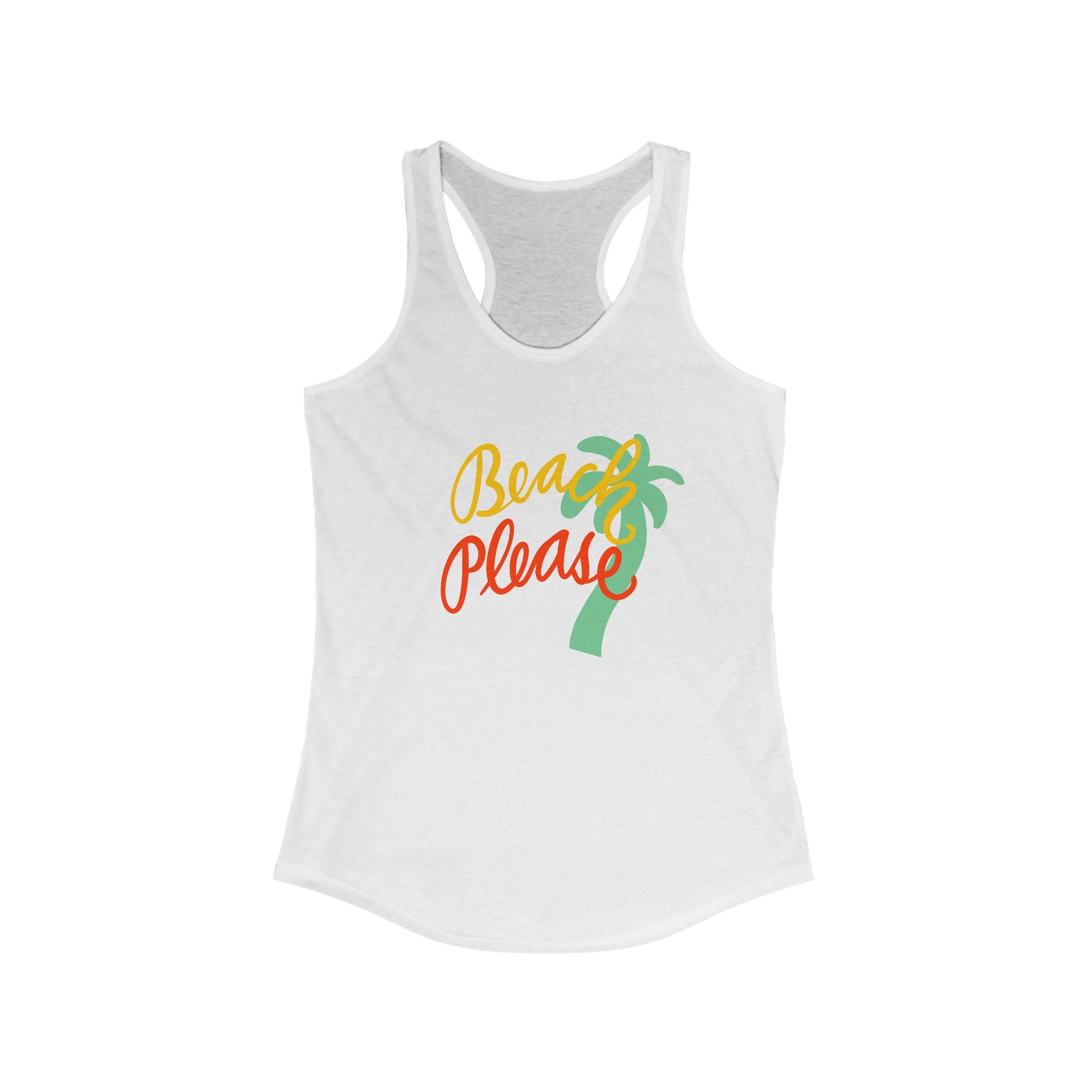 Beach Please Racerback Tank for Women - Perfect Summer Vibe