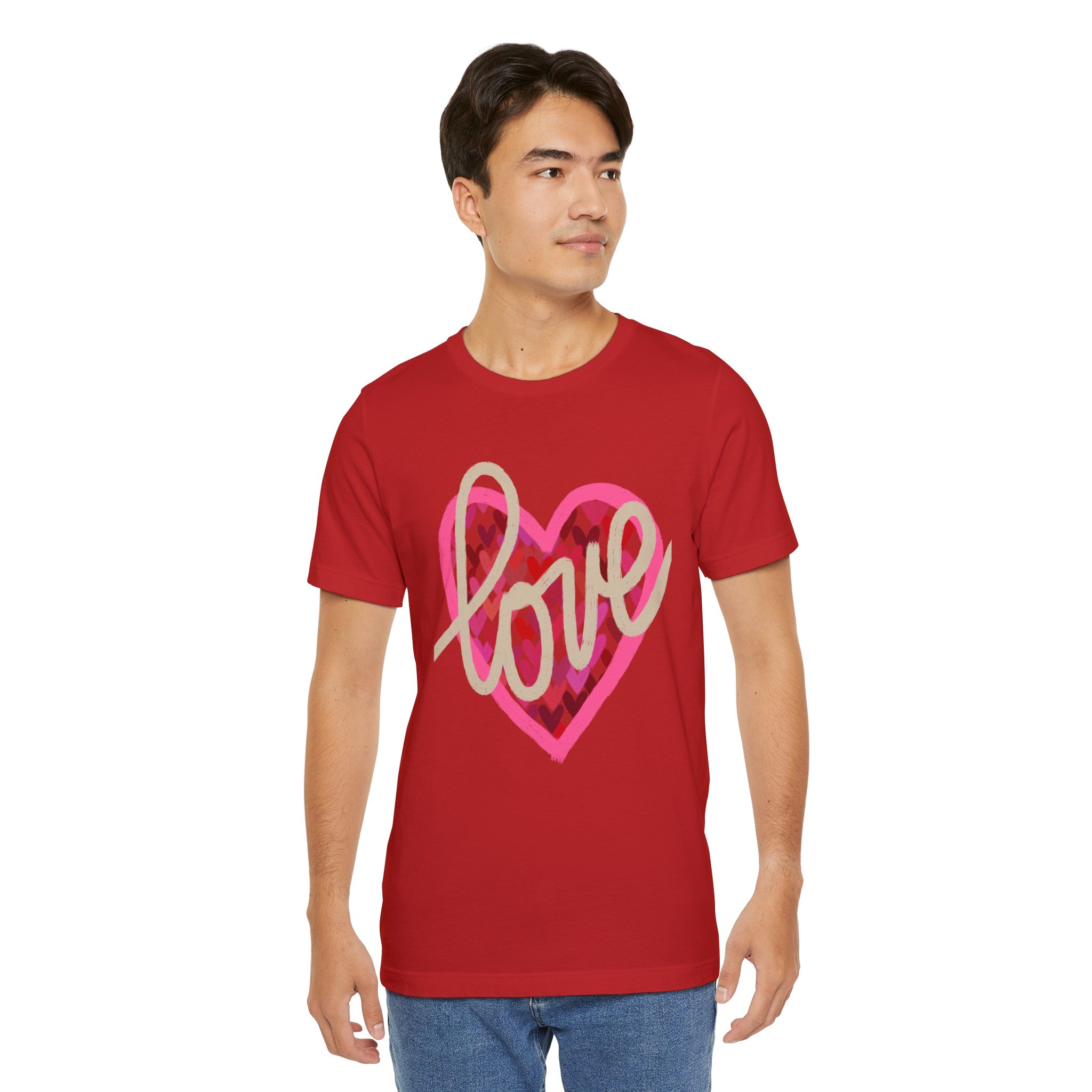 LOVE AND HEARTS Unisex Jersey Short Sleeve Tee