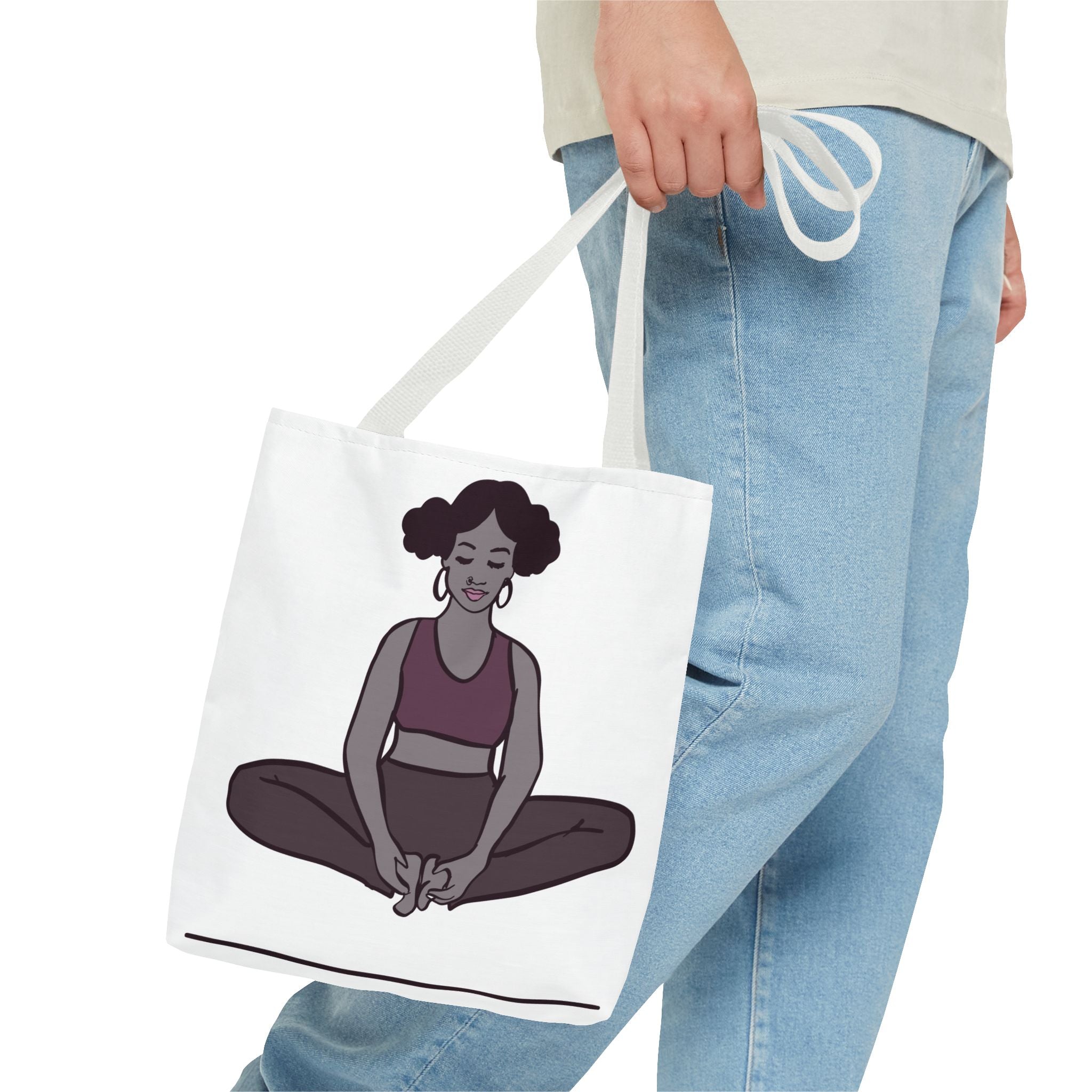 Mindfulness Tote Bag - Yoga Design for Calm & Zen