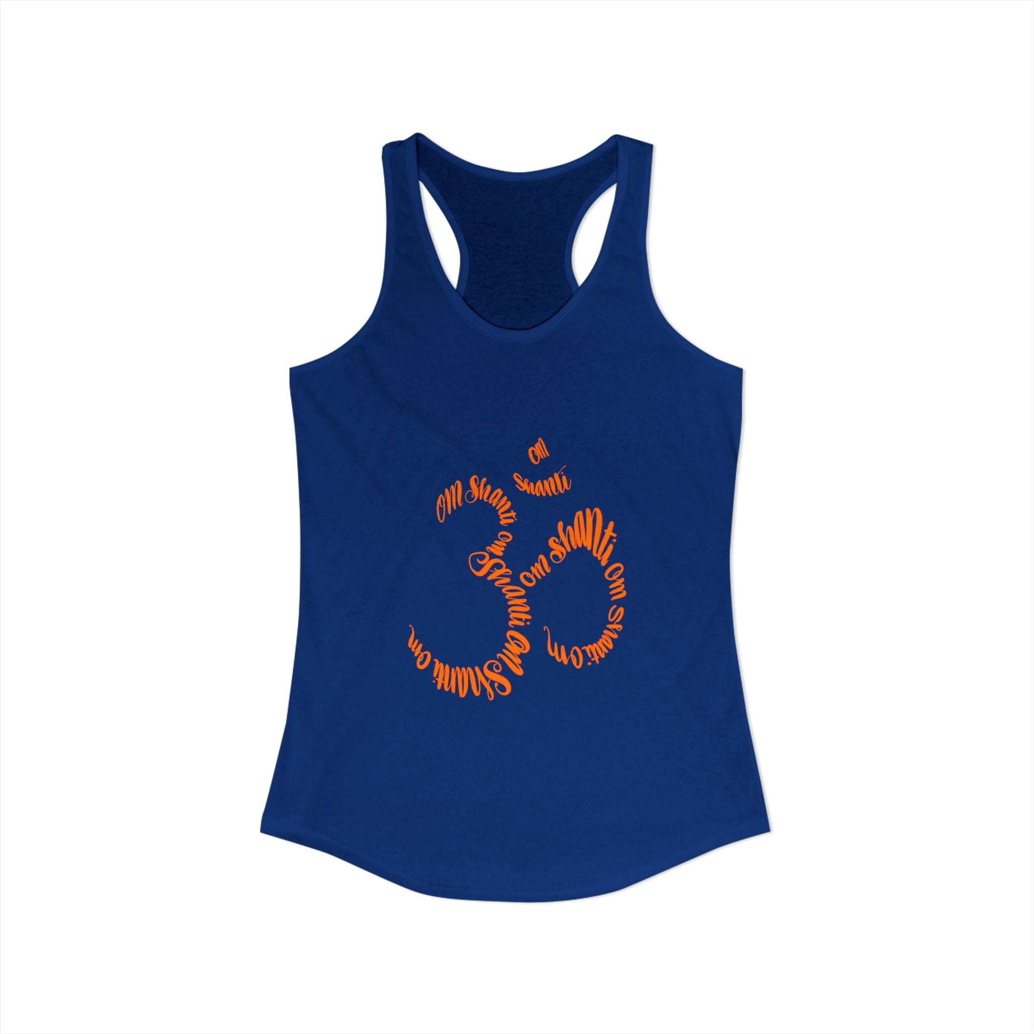 Yoga OM Racerback Tank — Hand-Drawn Calligraphy