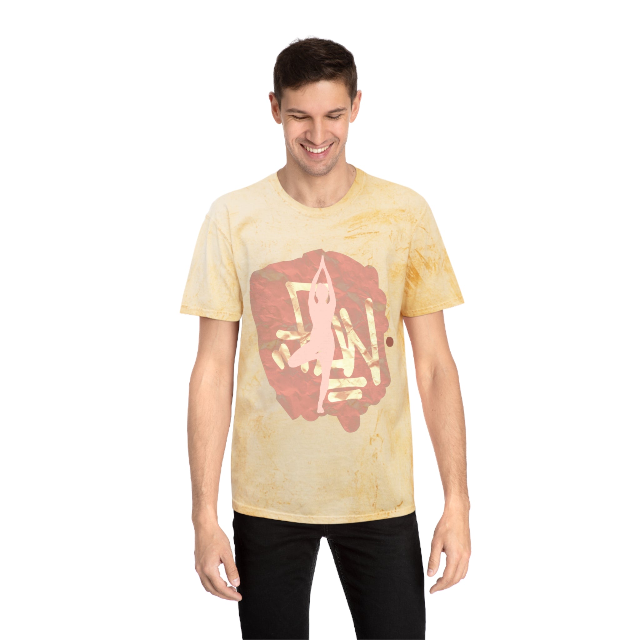 Color Blast Unisex Yoga T-Shirt - Vibrant Hand Drawn Art Tee