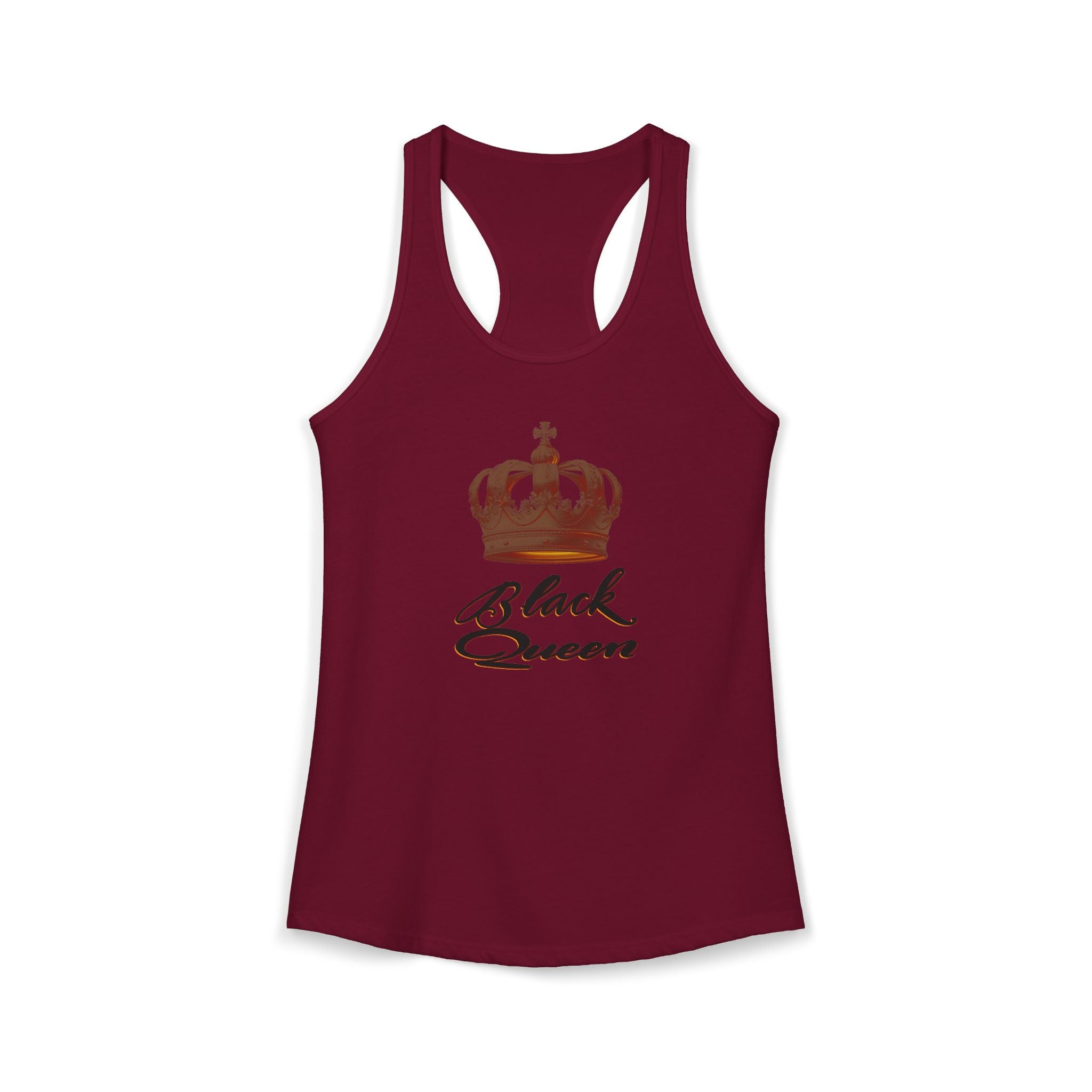 Black Queen Hand-Drawn Calligraphy Racerback Tank — Black History Month