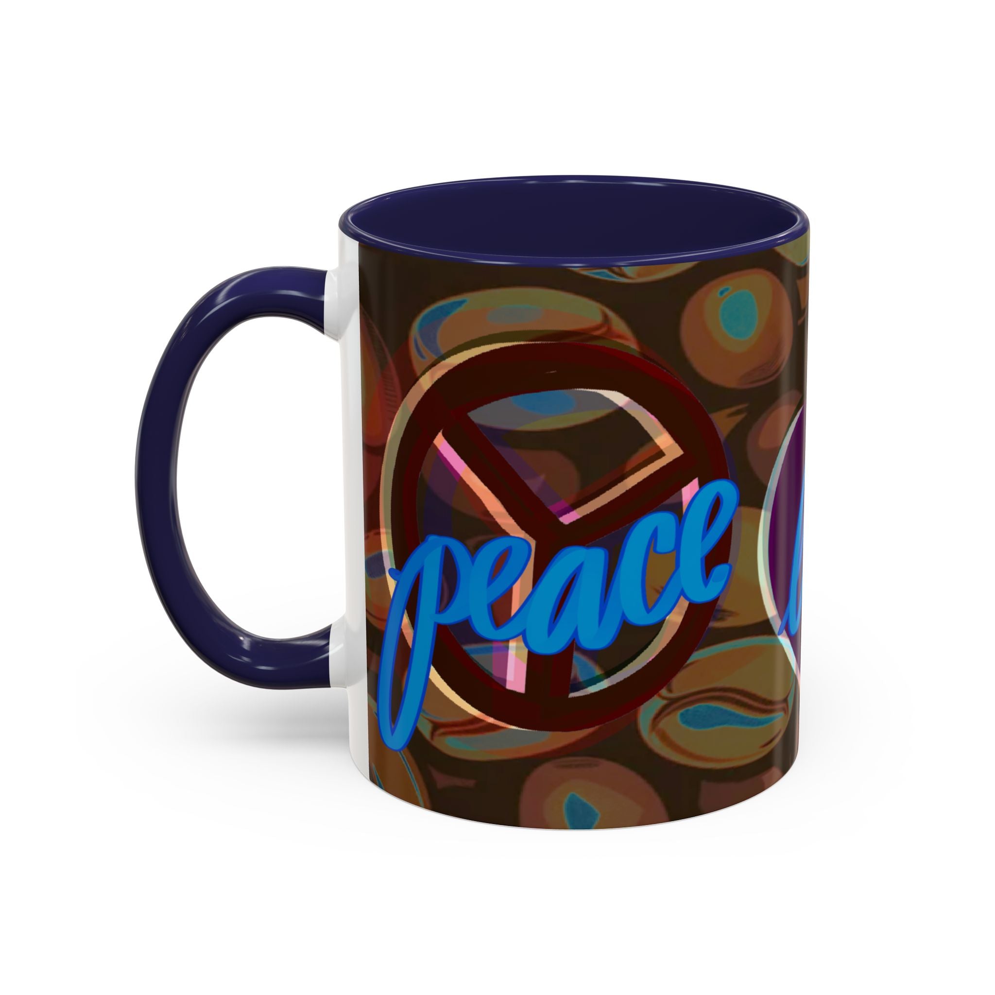 PEACE LOVE COFFEE Accent Coffee Mug (11 oz)