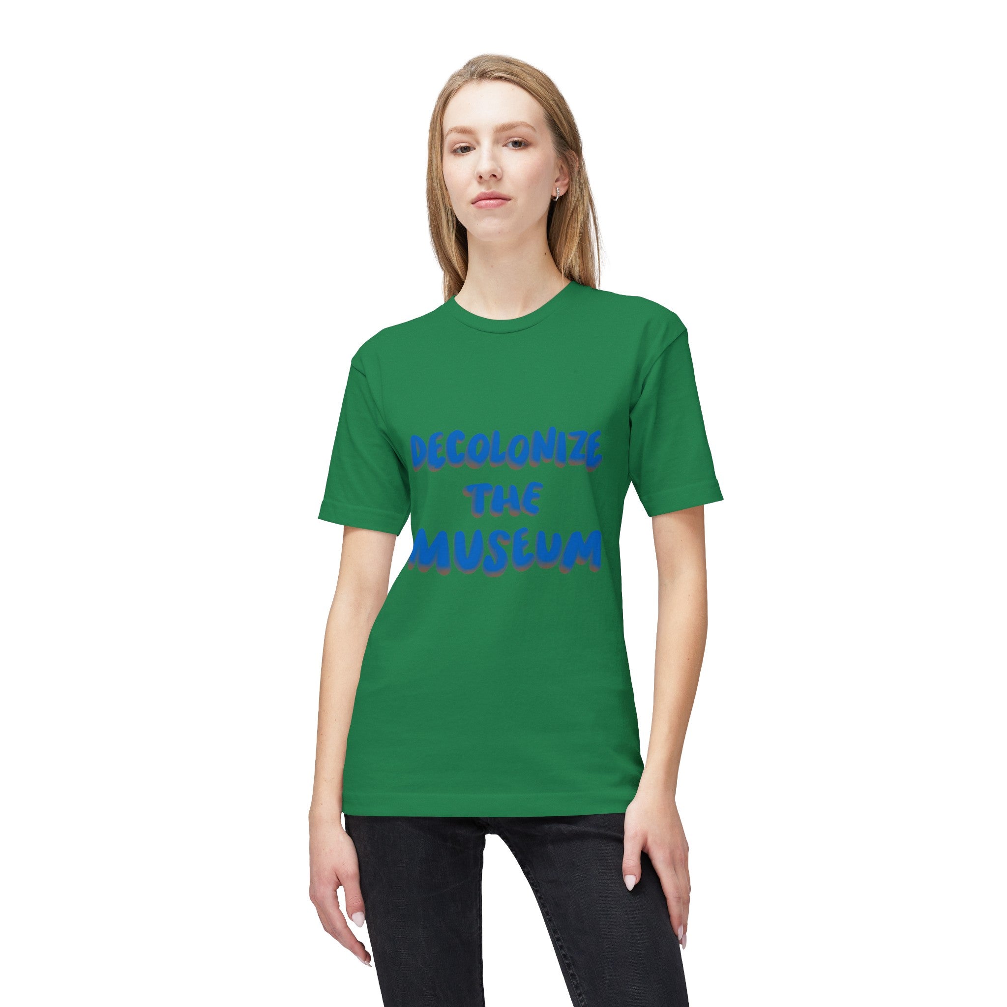 DECOLONIZE THE MUSEUM Unisex Midweight T-shirt, Made in US