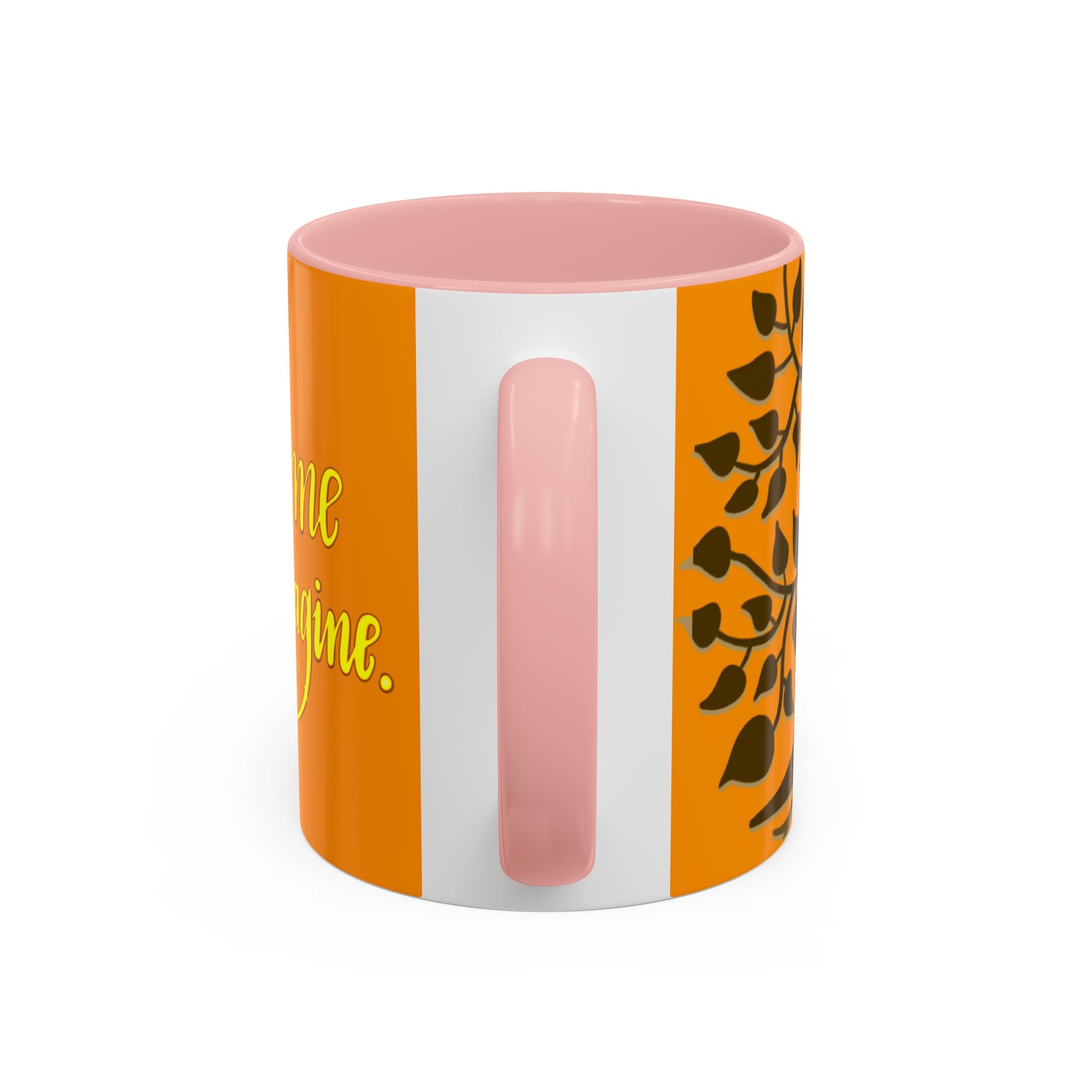 YOU BECOME WHAT YOU IMAGINE YOGA Accent Coffee Mug (11 oz)