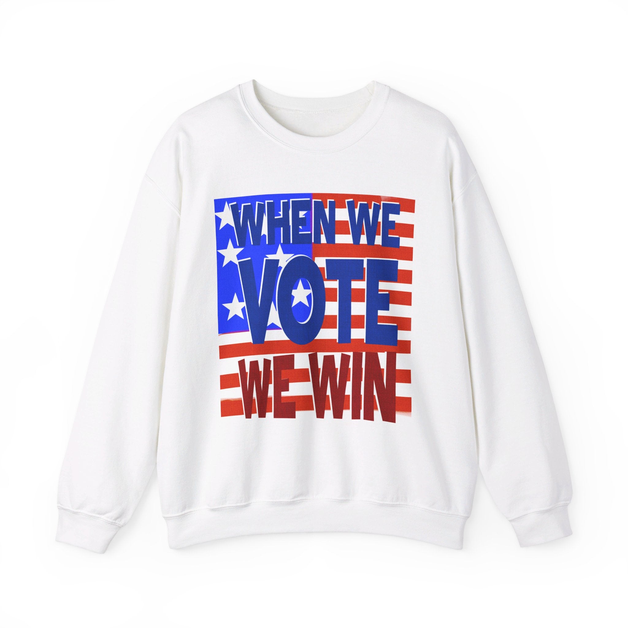 WHEN WE VOTE WE WIN Unisex Heavy Blend™ Crewneck Sweatshirt