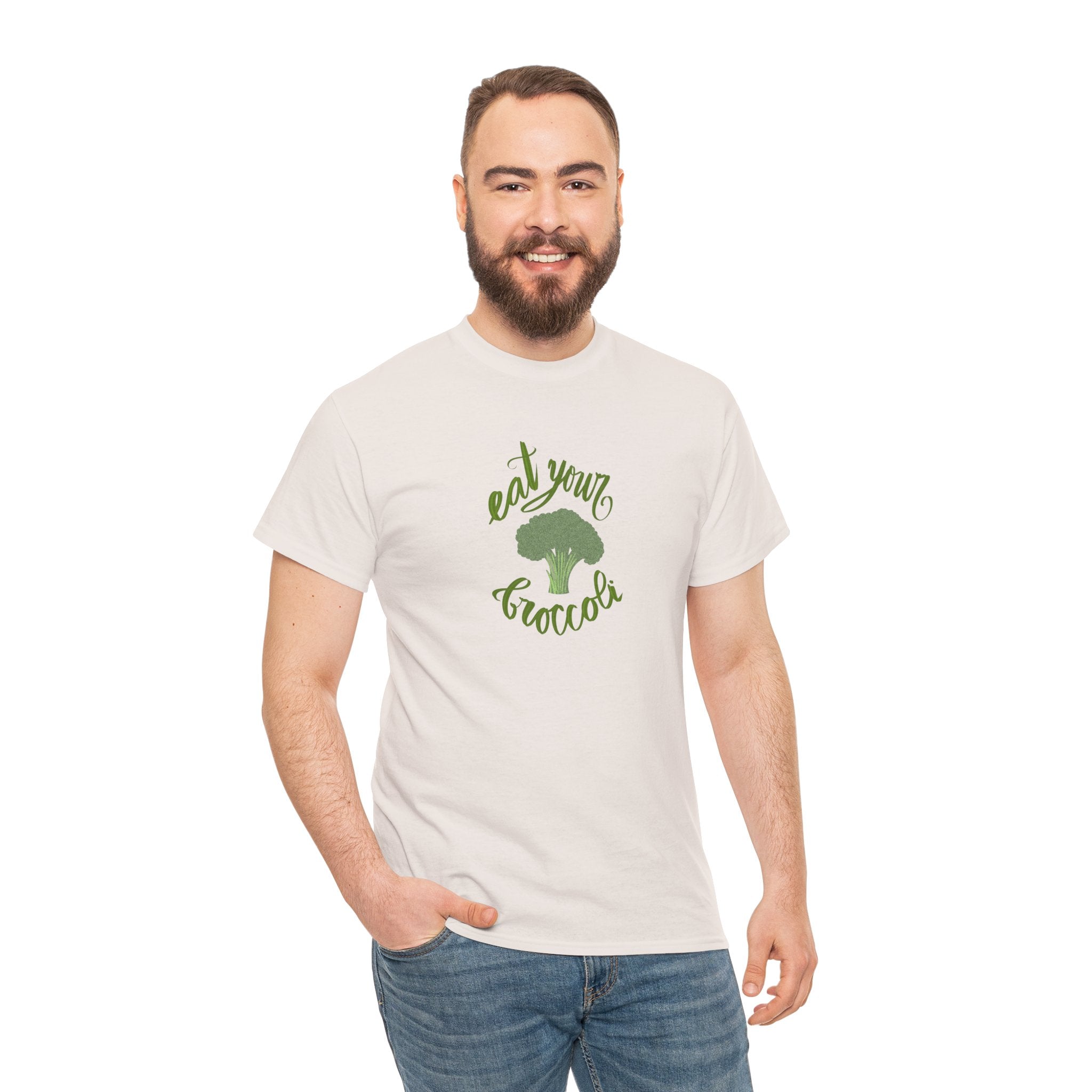 EAT YOUR BROCCOLI Unisex Heavy Cotton Tee