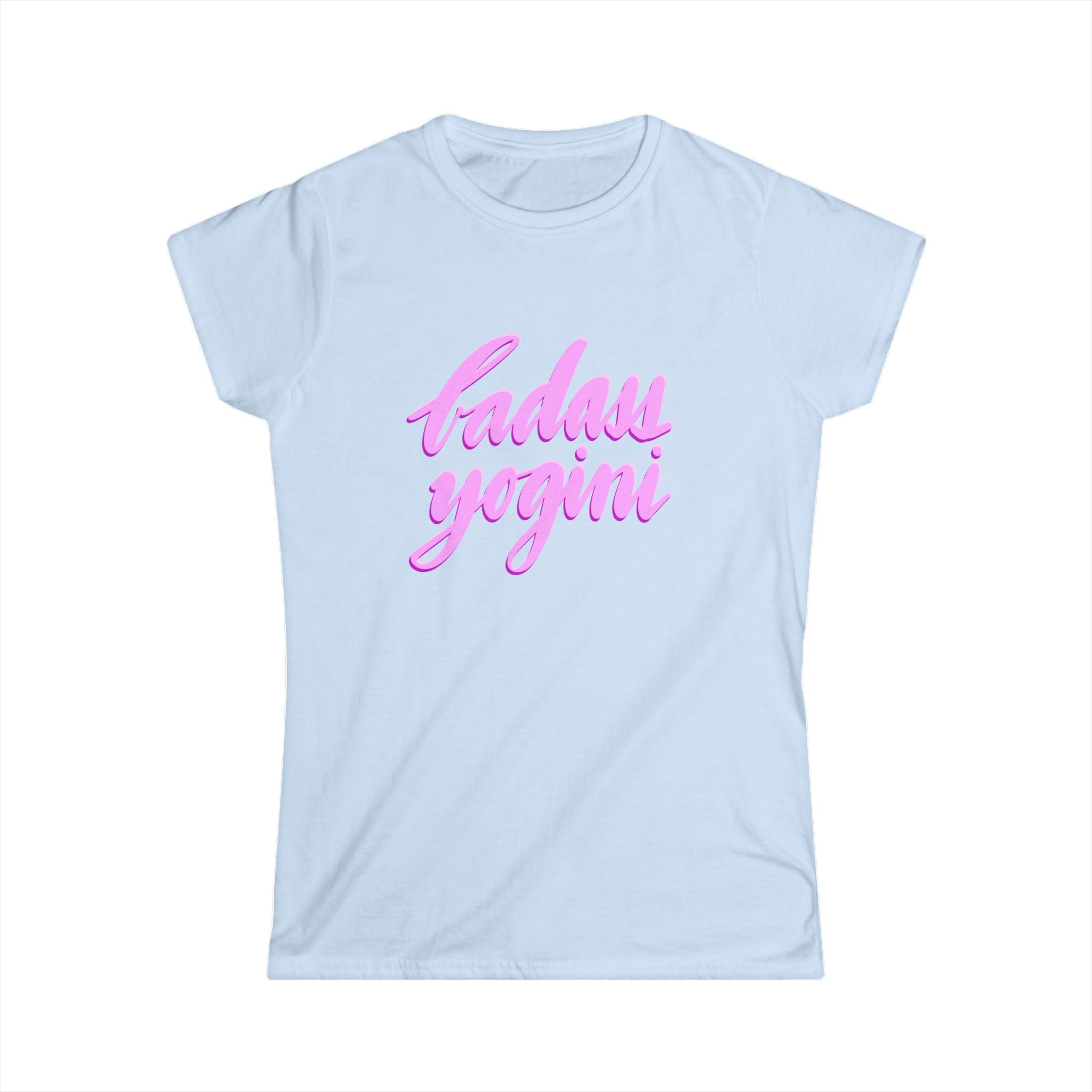 'Badass Yogini' Women's Softstyle Tee - Empowering T-Shirt for Yoga Lovers