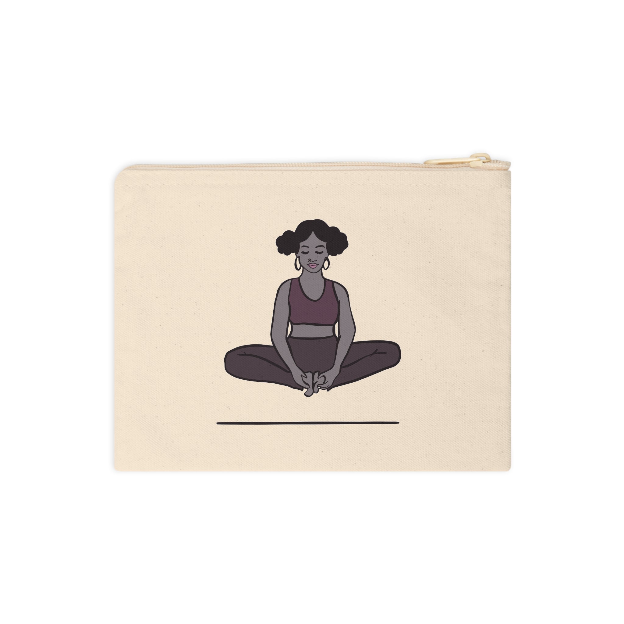 Mindfulness Accessory Zipper Pouch - Yoga Meditation Design