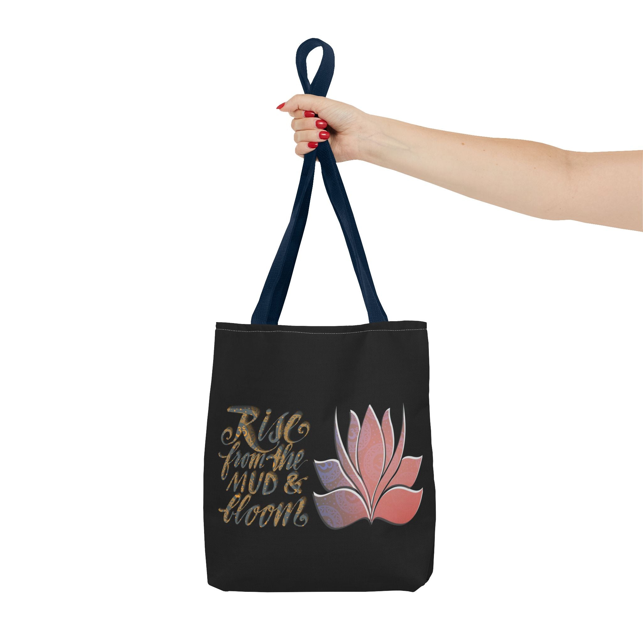 Rise from the Mud & Bloom Tote Bag – Inspirational Flower Design