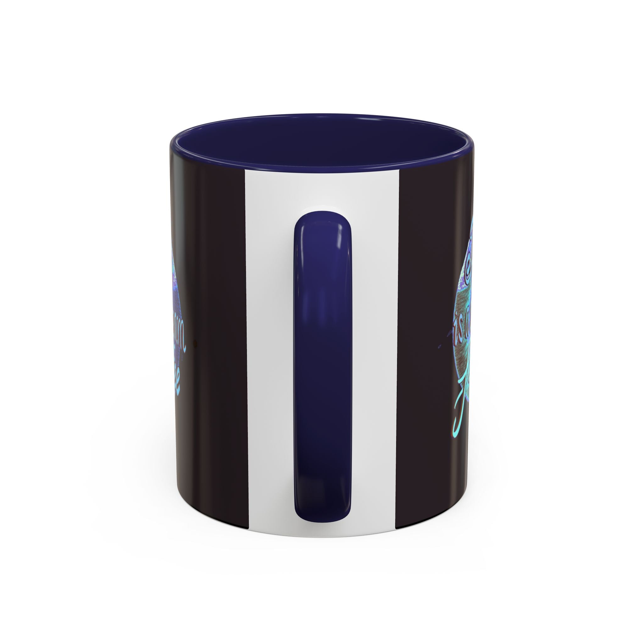 YAWN IS A SILENT SCREAM Accent Coffee Mug (11 oz)