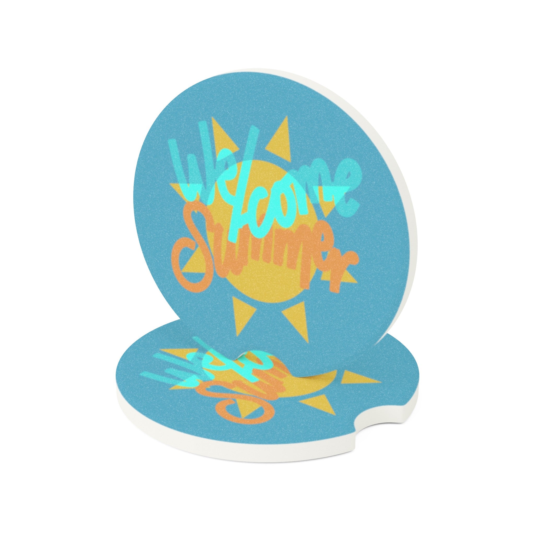 WELCOME SUMMER Soapstone Car Coaster
