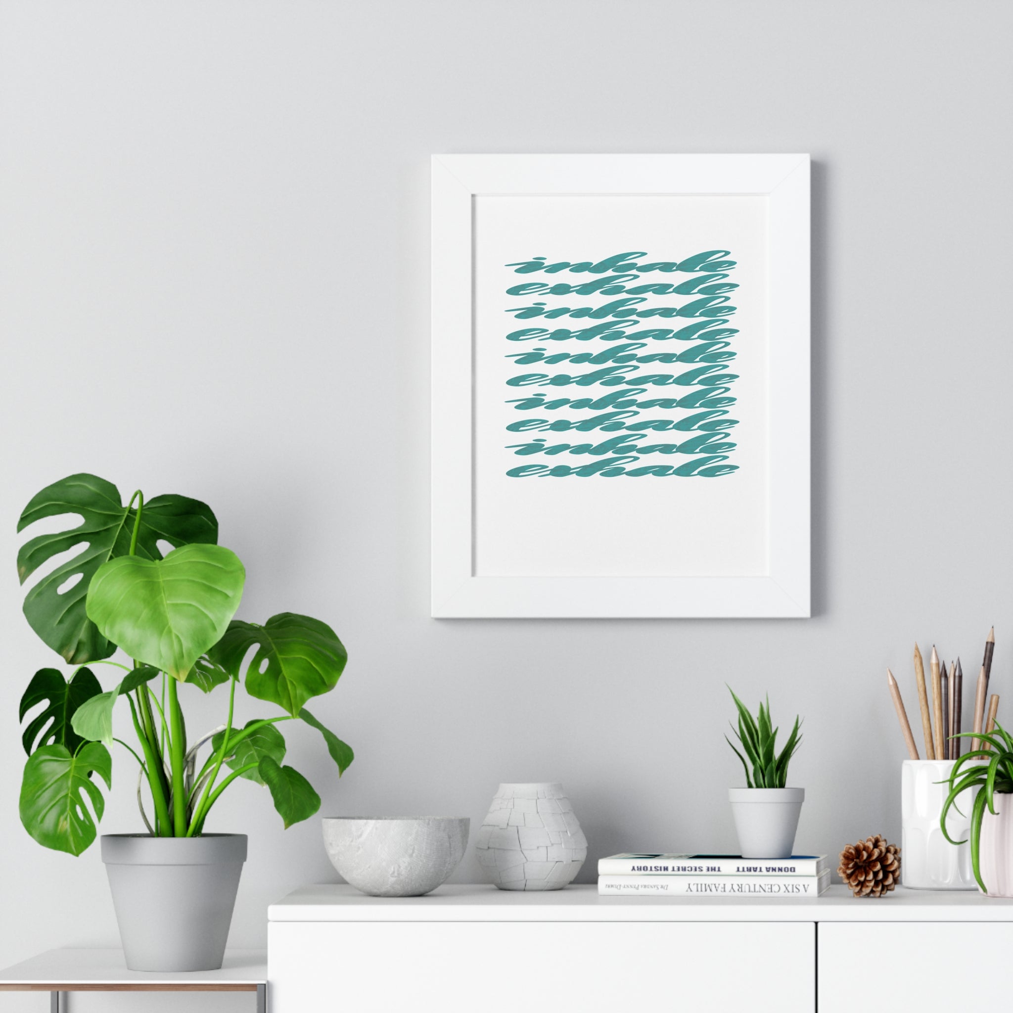 Inspirational Framed Vertical Poster - Mindfulness Wall Art for Home Decor, Gift for Yoga Lovers, Meditation Decor, Positive Vibes