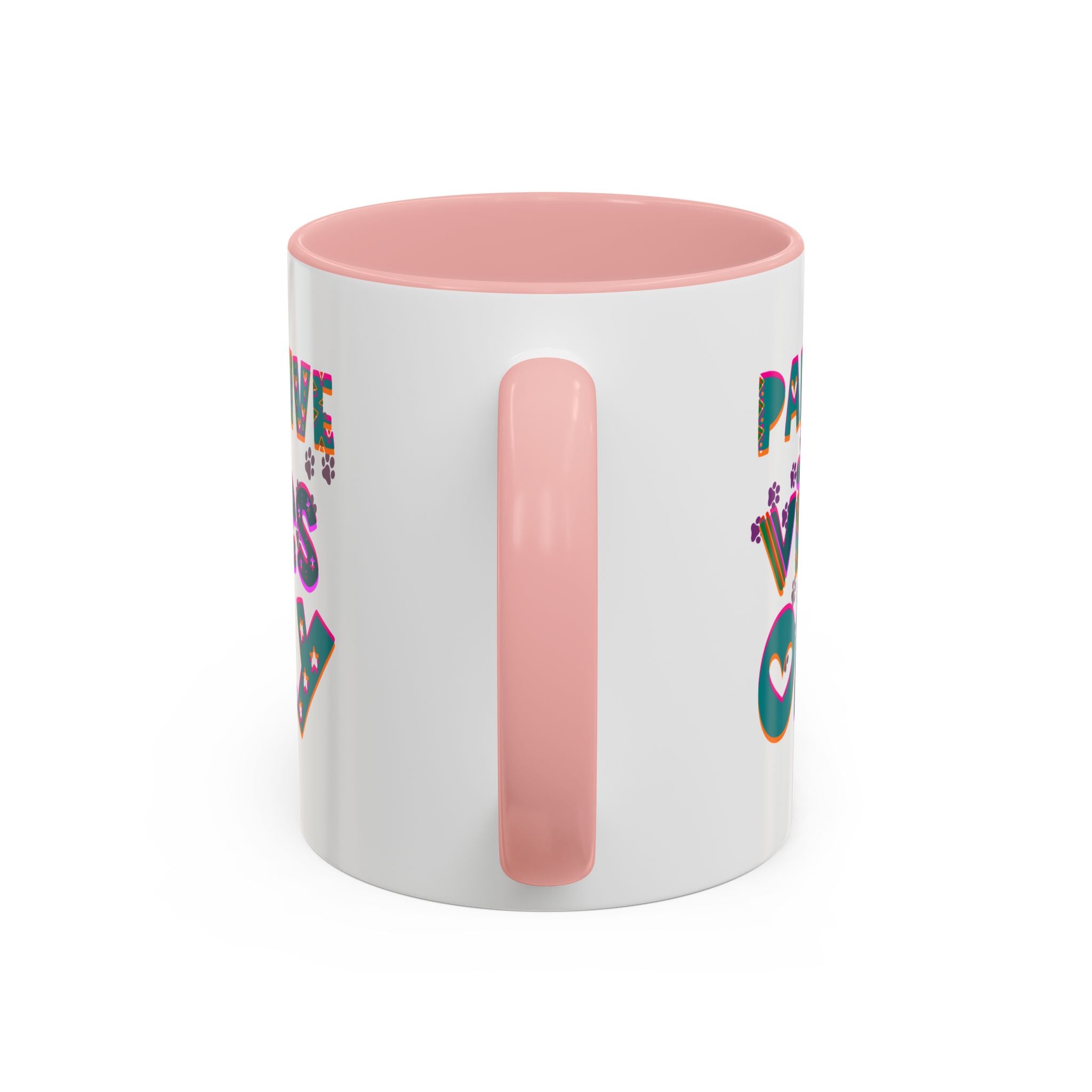 PAWSITIVE VIBES ONLY Accent Coffee Mug (11, 15oz)