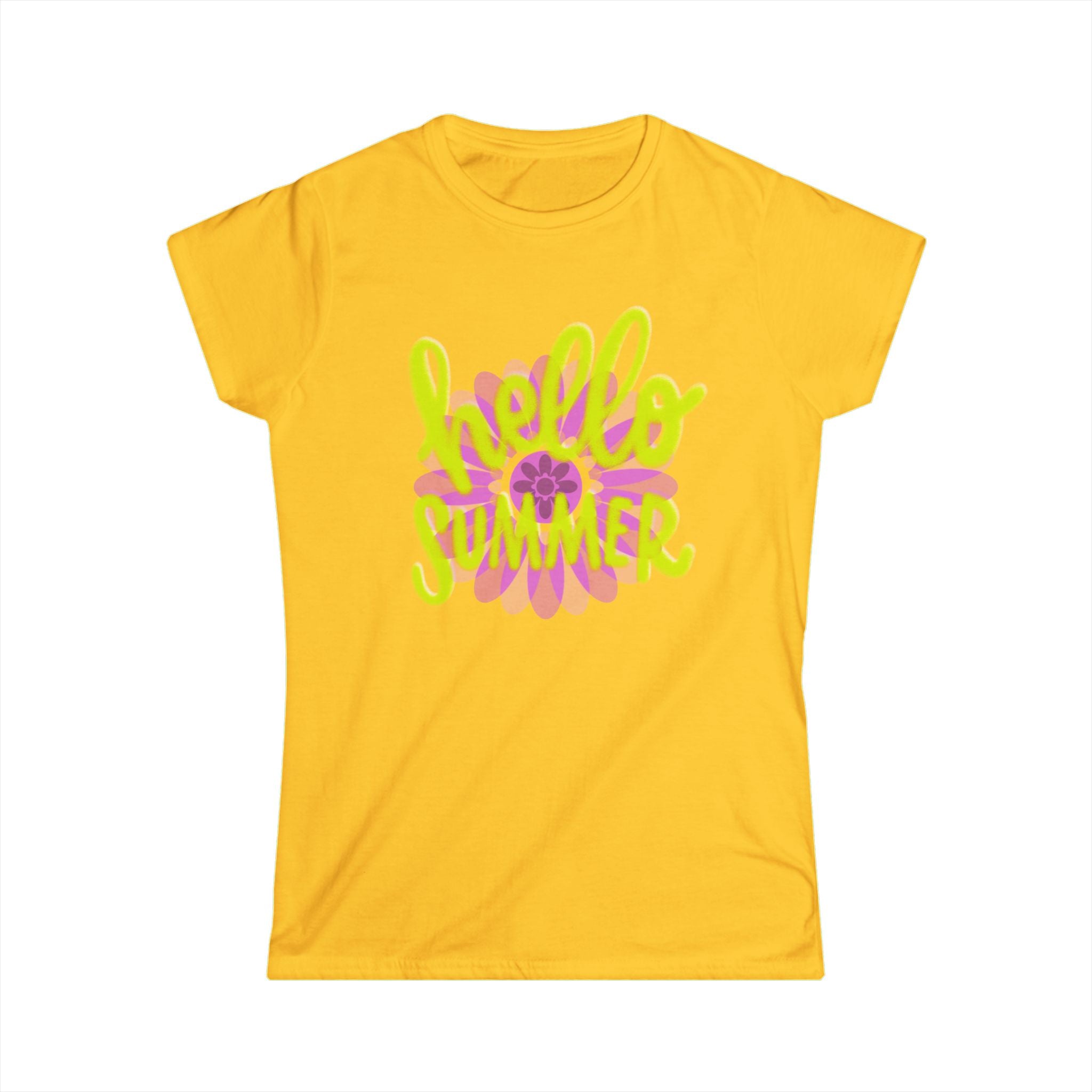 Hello Summer Women's Softstyle Tee - Cute Summer Graphic Shirt