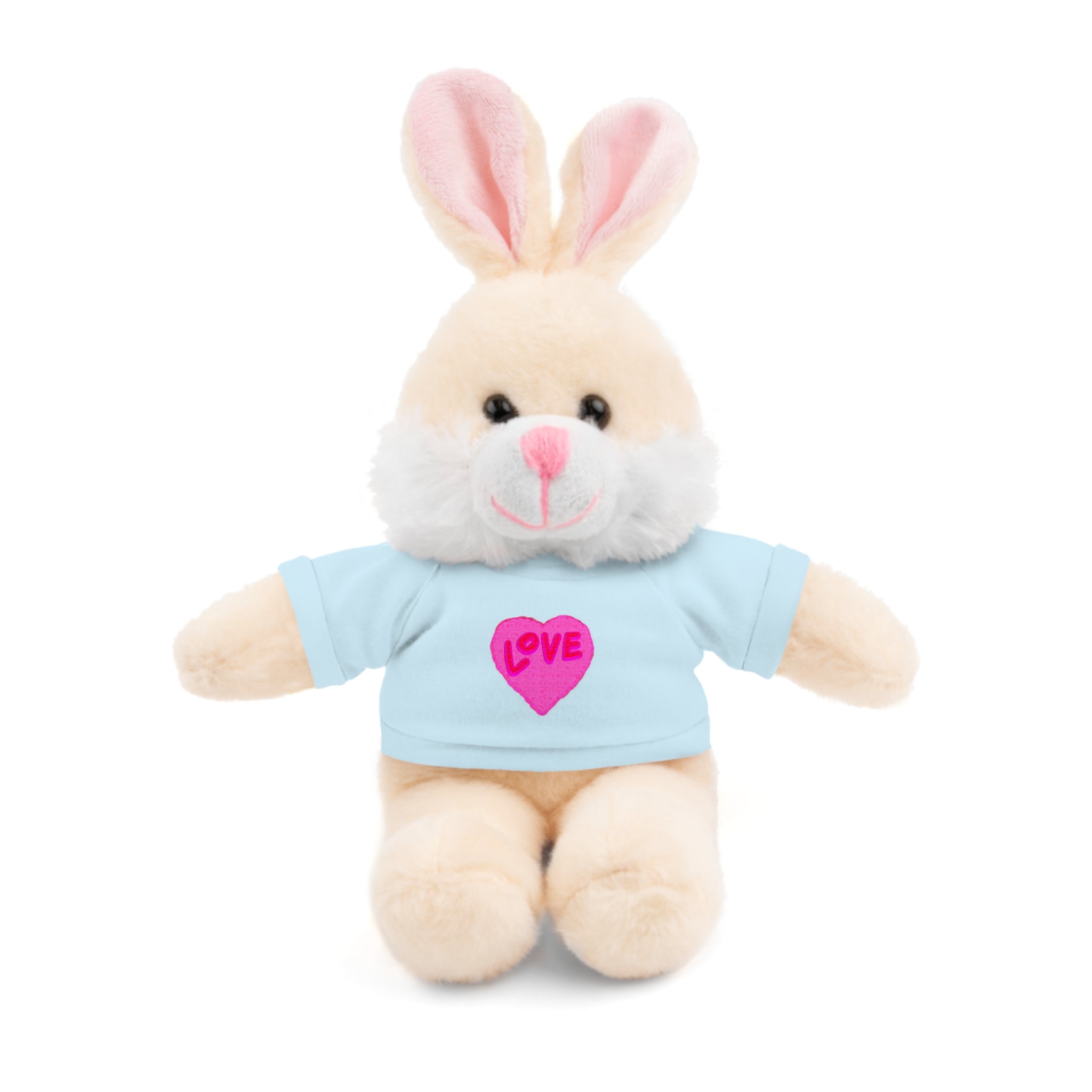 Love Bear Stuffed Animal in Custom Tee - Perfect Gift for Kids and Occasions