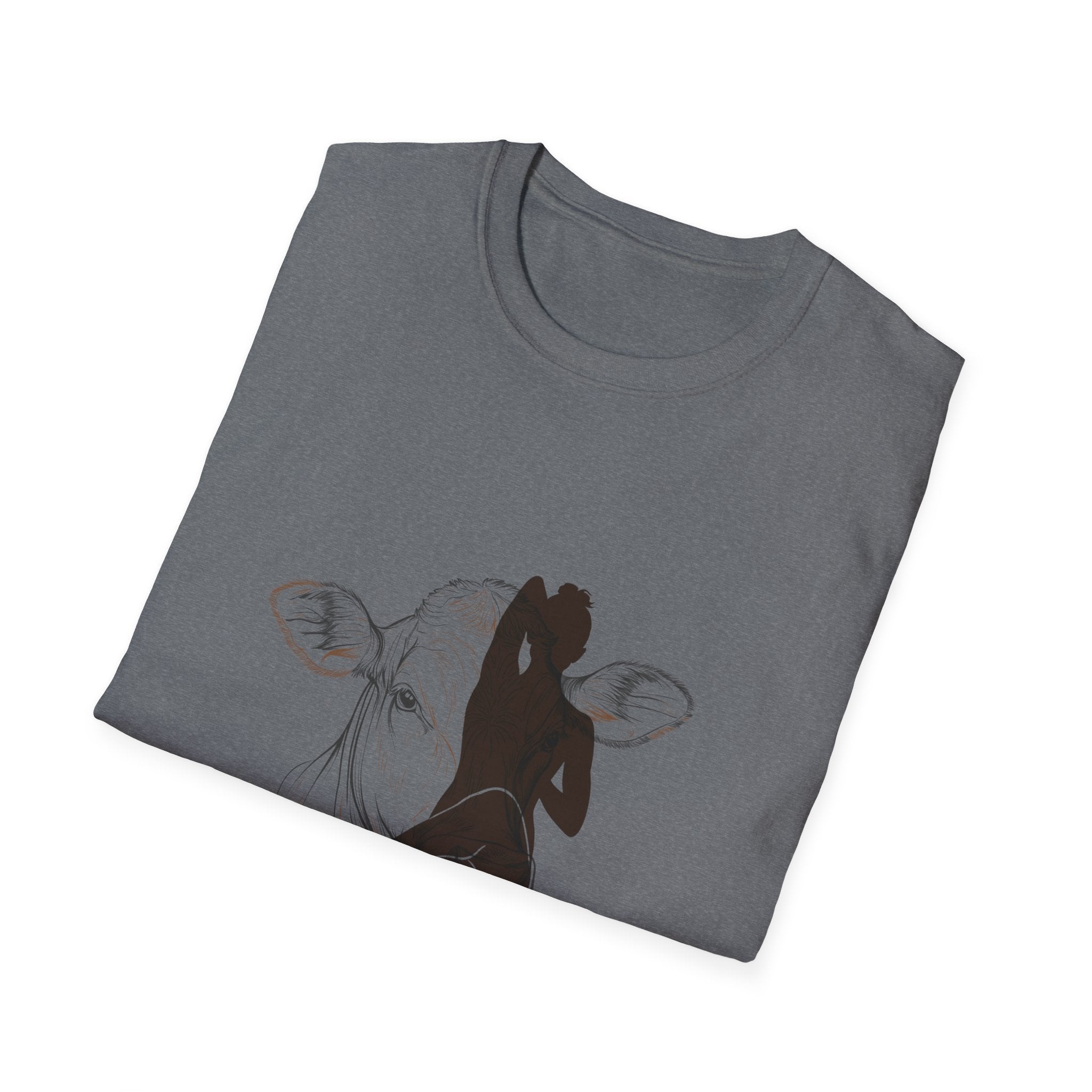 Cow Face Pose Softstyle T-Shirt -Yoga Statement Tee