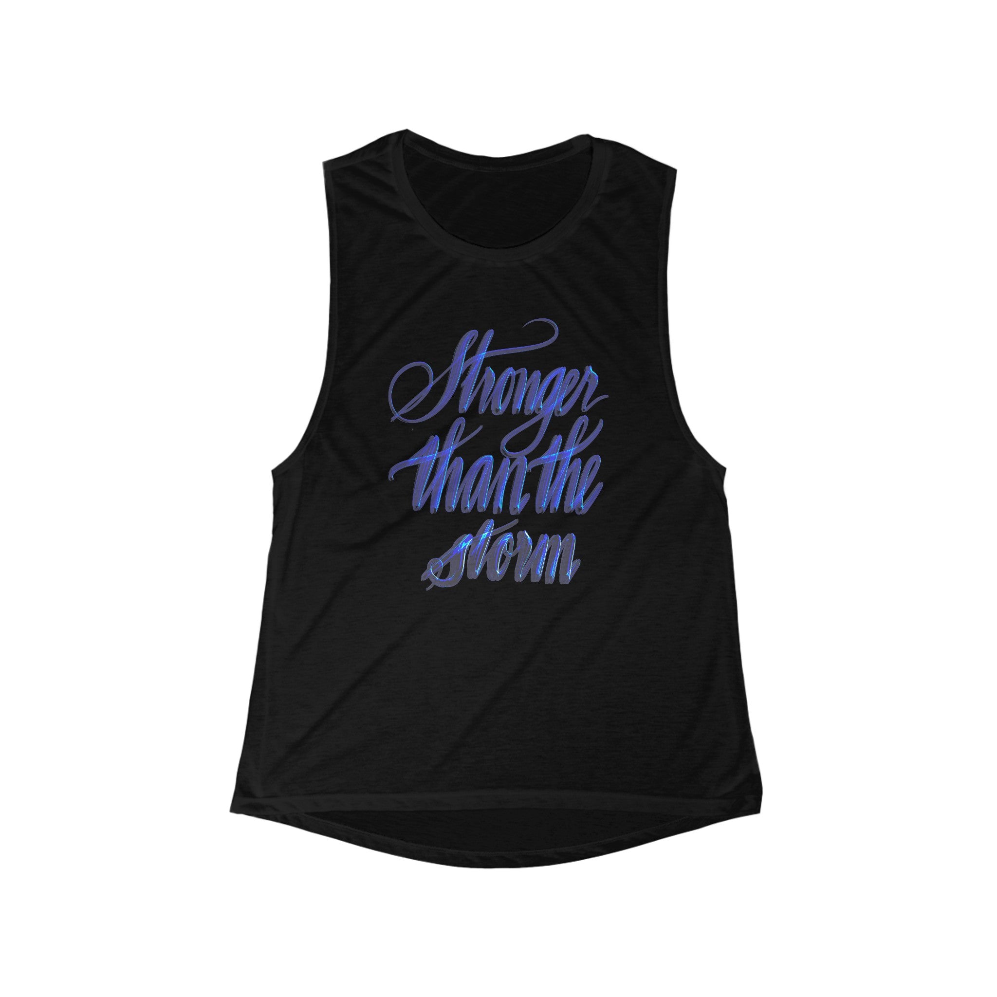 STRONGER THAN THE STORM Women's Flowy Scoop Muscle Tank