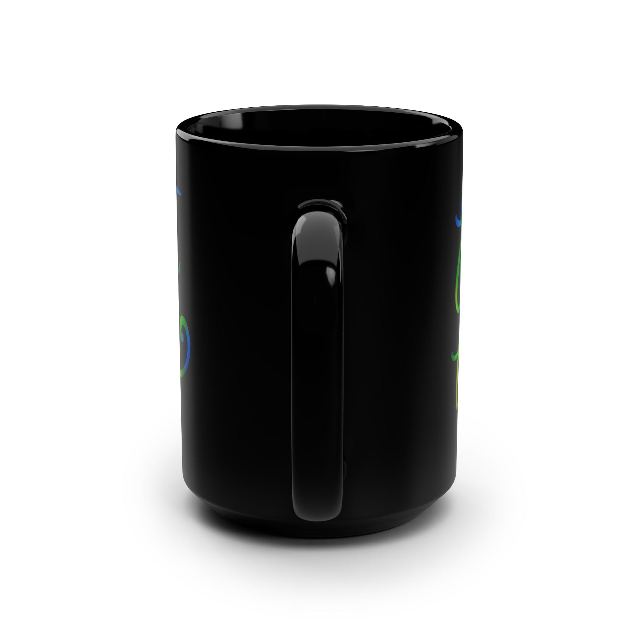 ESTOU FELIZ Black Mug, 15oz