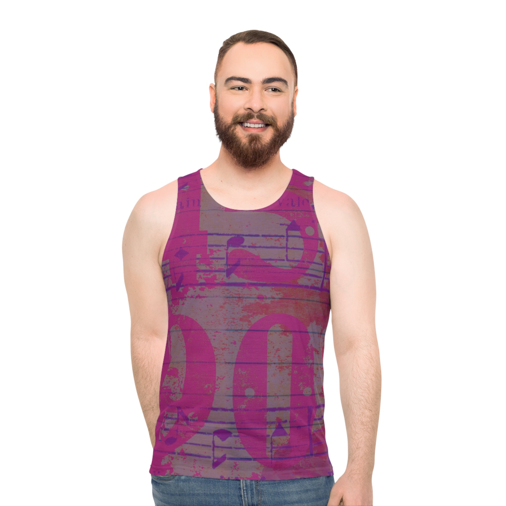 Vibrant Musical Notes Unisex Tank Top - Perfect for Music Lovers