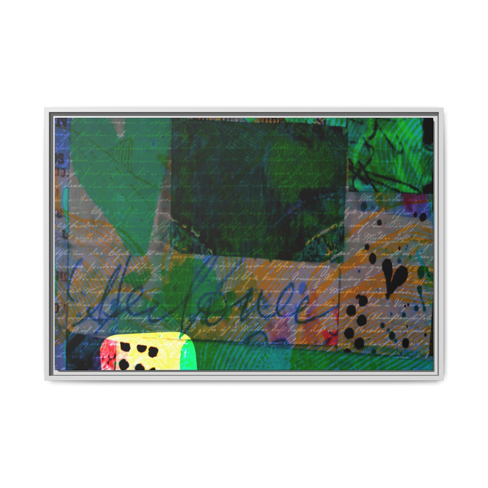 Colorful Abstract Framed Canvas Art - Vibrant Wall Décor