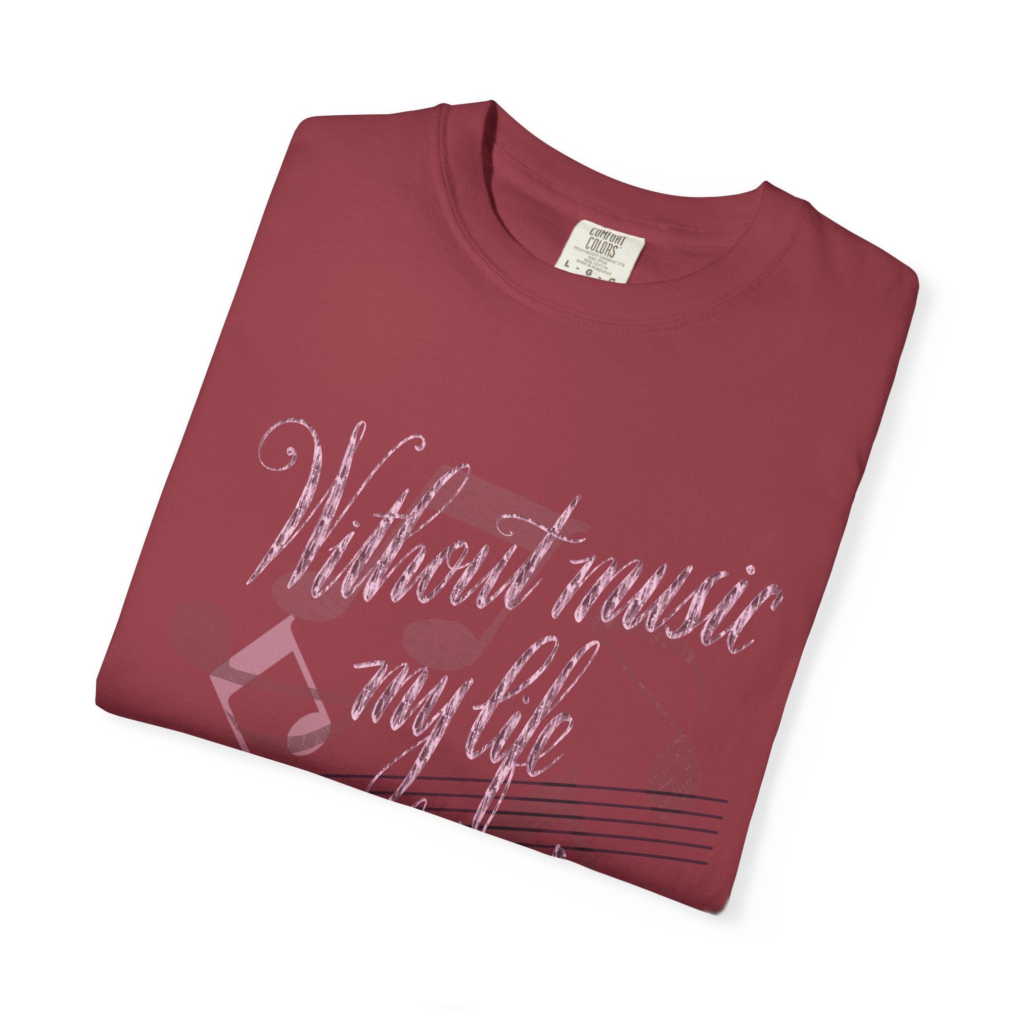 Music Lover's Unisex T-shirt - 'Without Music My Life Would Be Flat” Design
