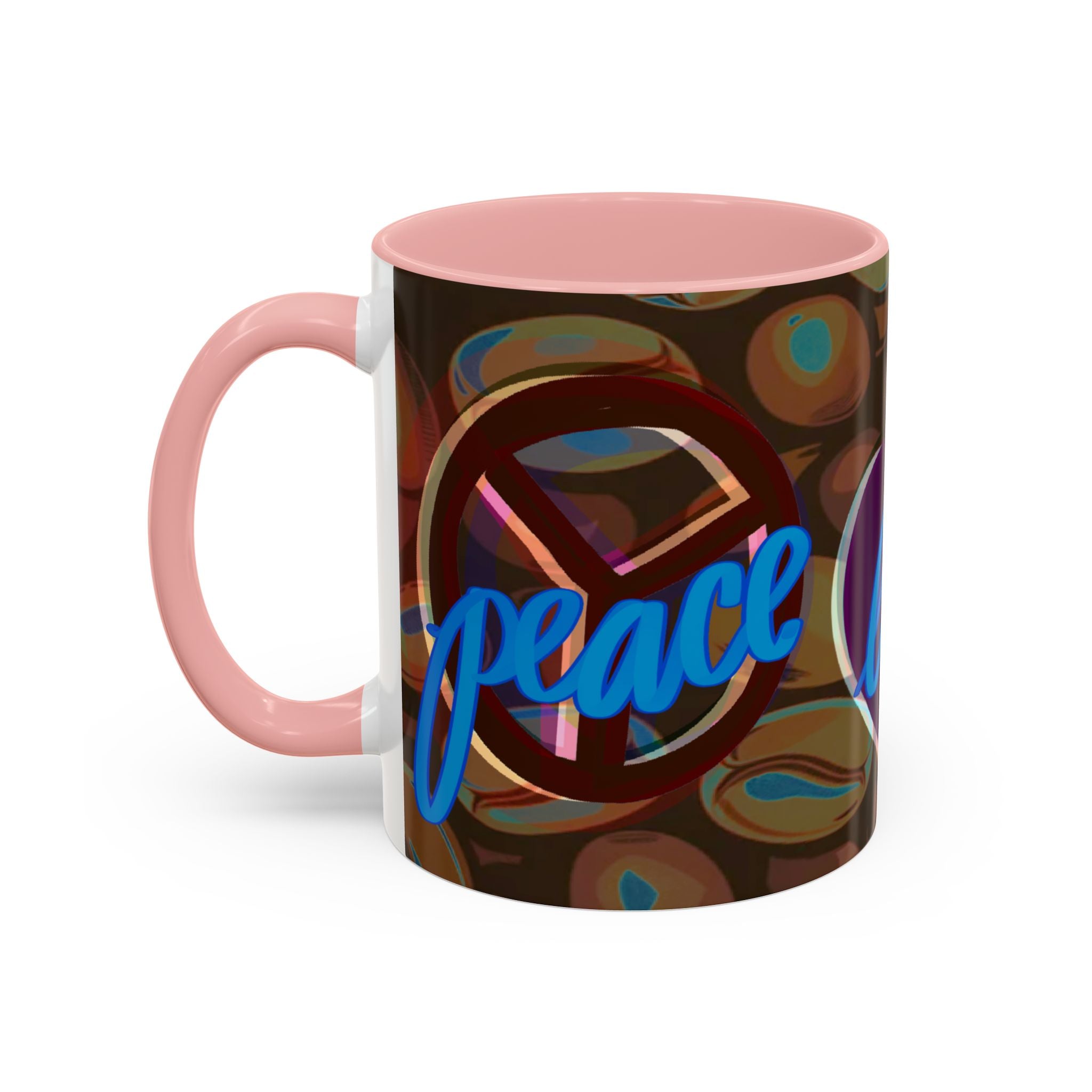 PEACE LOVE COFFEE Accent Coffee Mug (11 oz)