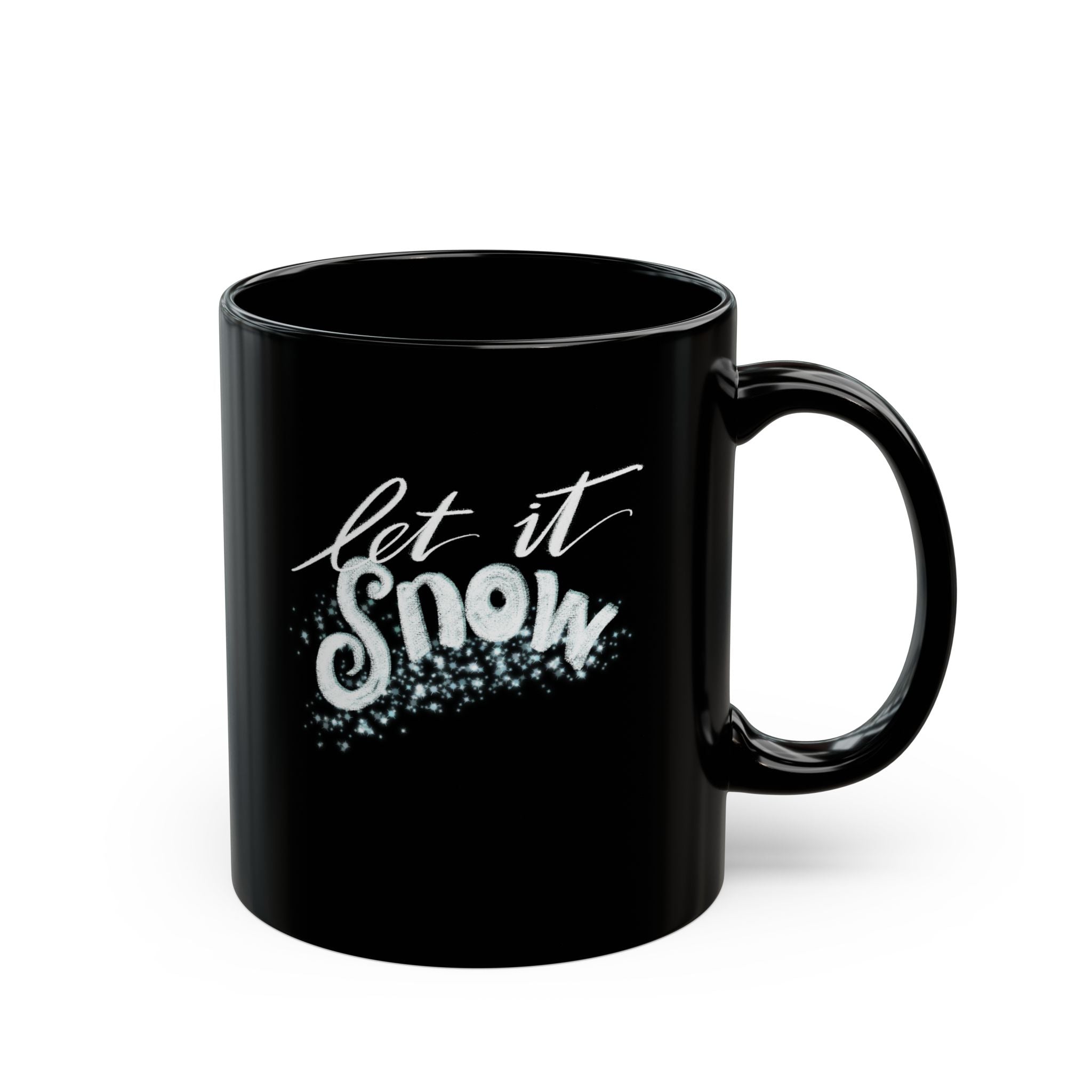 LET IT SNOW Black Mug (11oz)