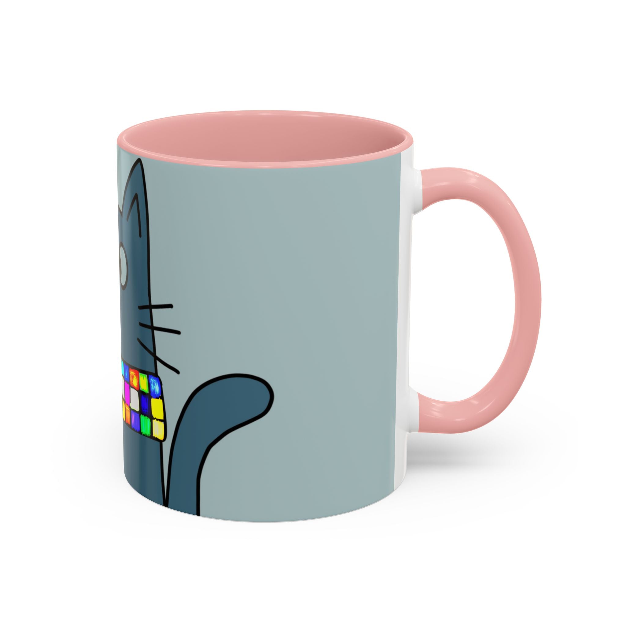 Coffee Mug - CAT WITH SCARF Design - 11oz