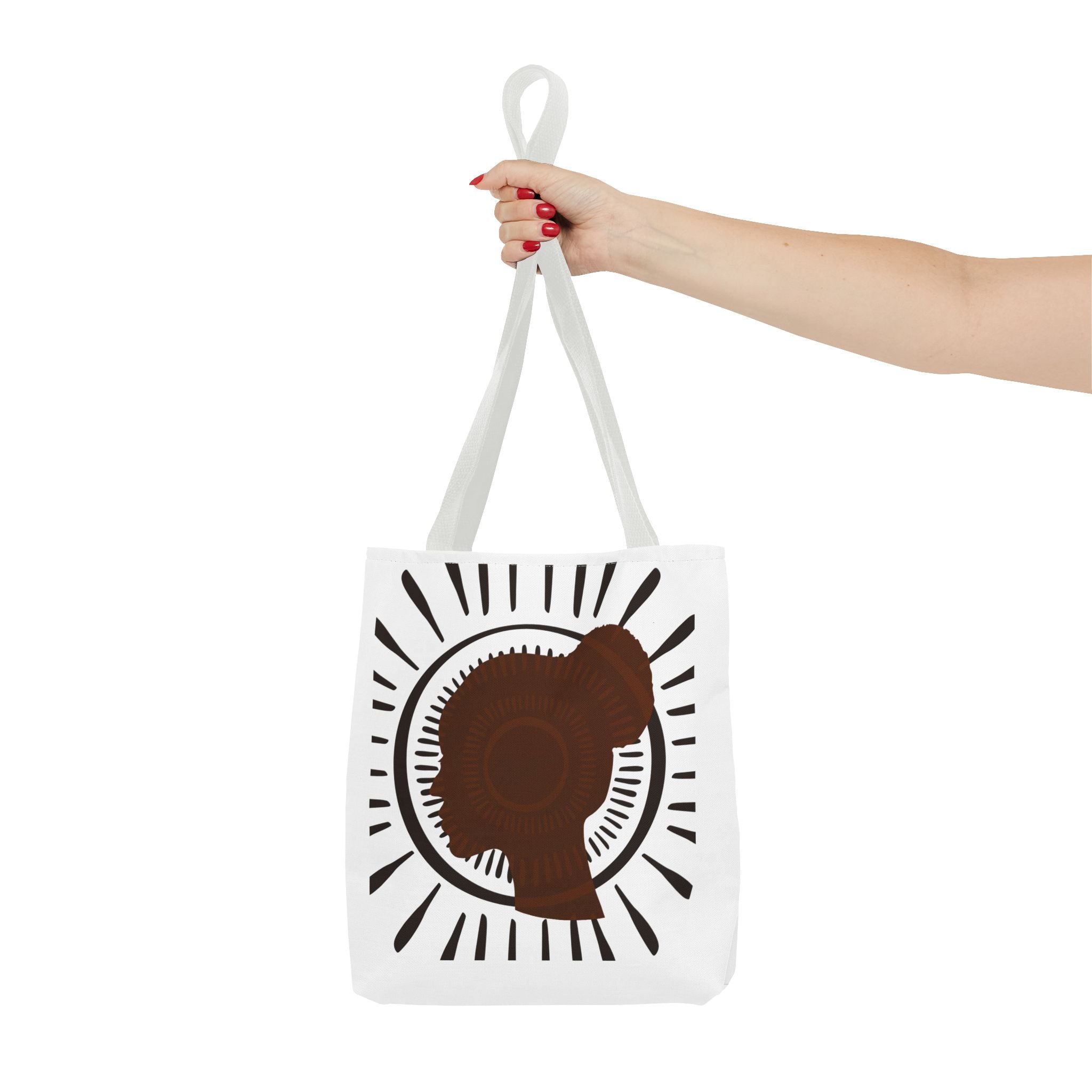 Black Woman Silhouette Tote Bag — Stylish Afrocentric Canvas Tote
