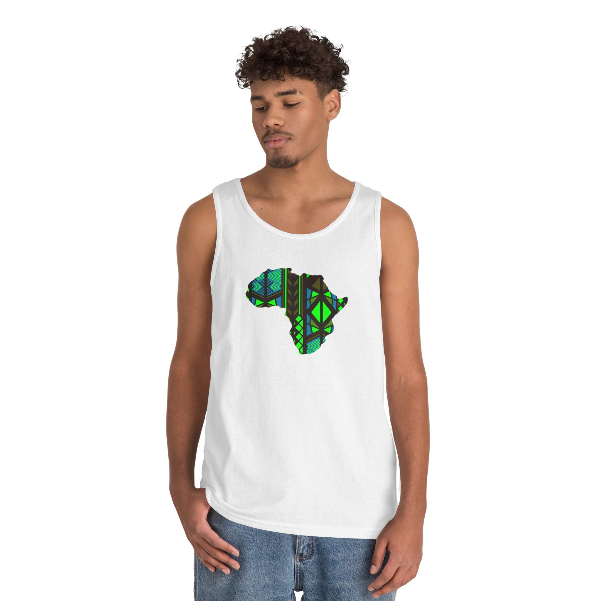 Stylish Tank Top with Africa Print