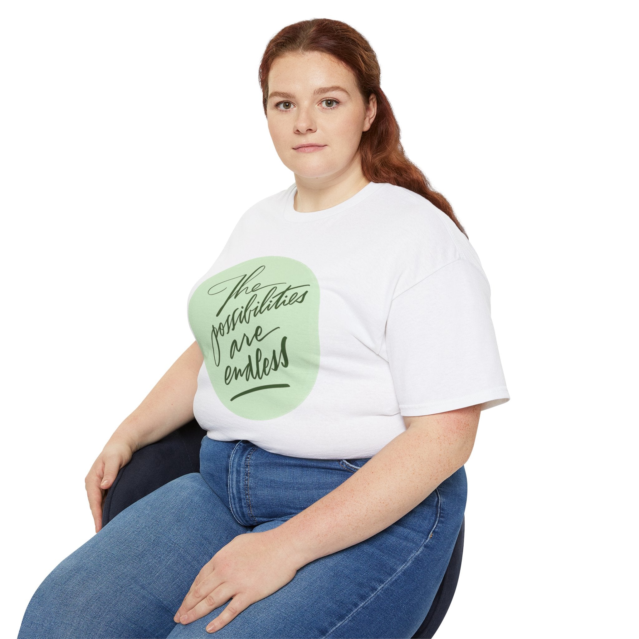 Ultra Cotton Tee - "The Possibilities Are Endless" Motivational Shirt