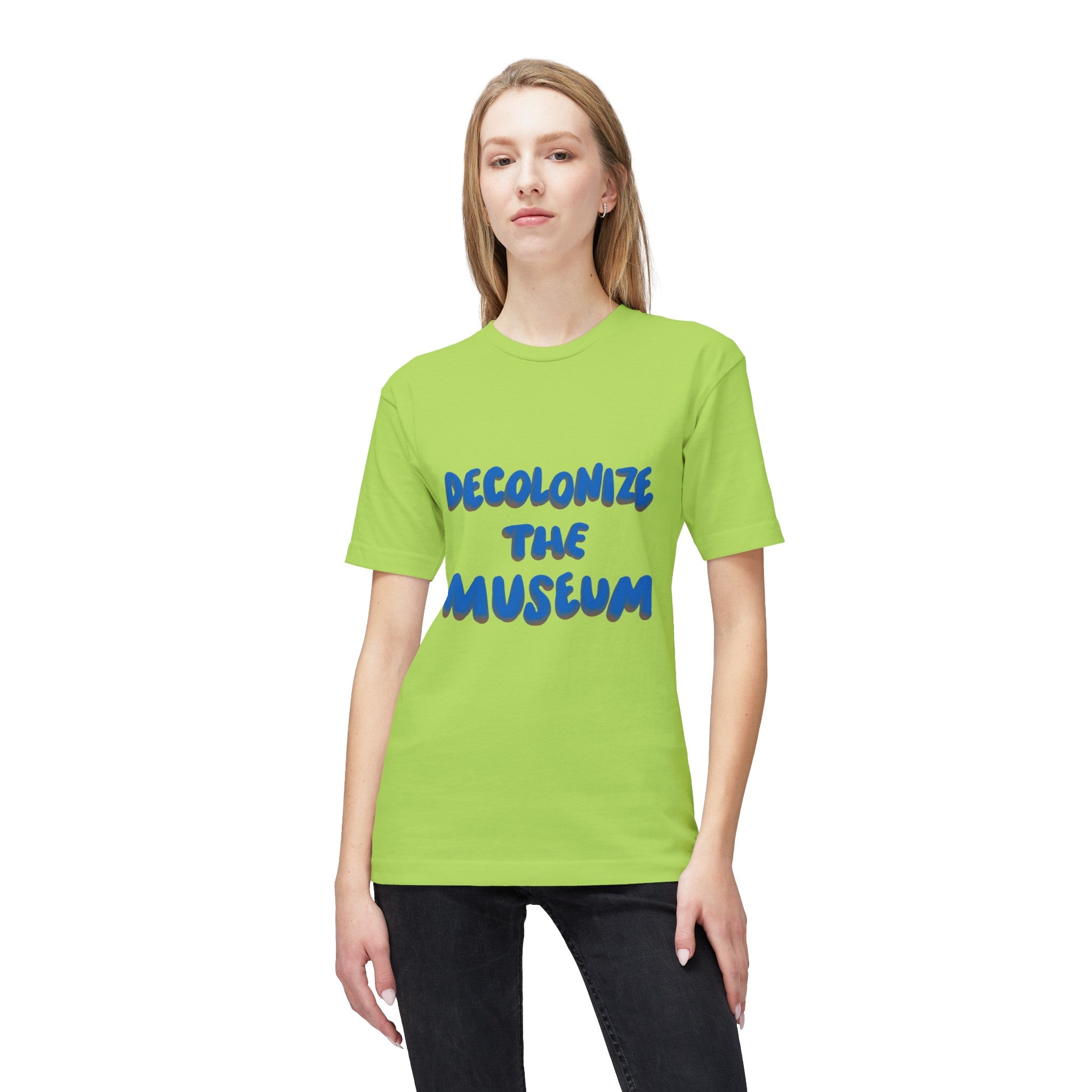 DECOLONIZE THE MUSEUM Unisex Midweight T-shirt, Made in US