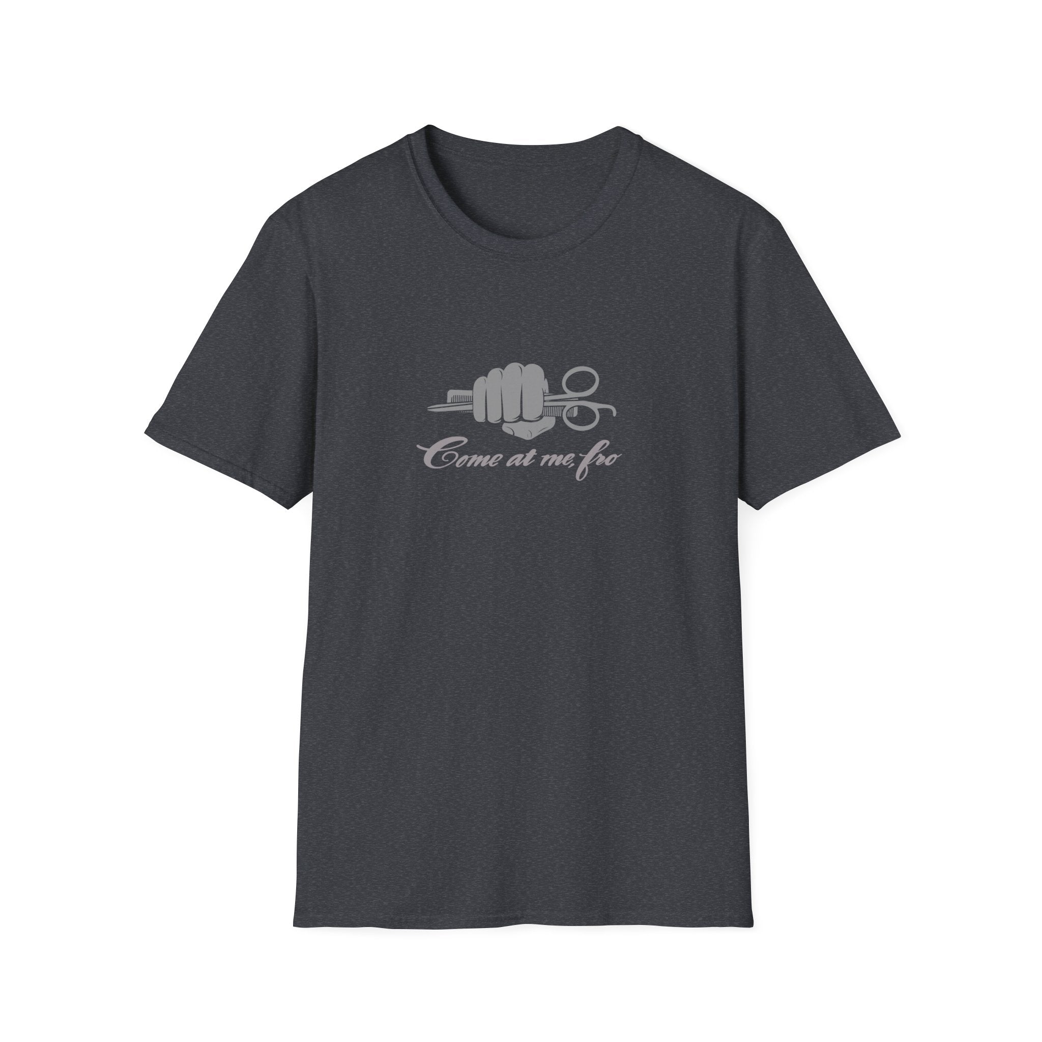 Come at Me Fro Unisex Softstyle T-Shirt - Casual and Fun Stylist/Barber Graphic Tee for Everyday Wear