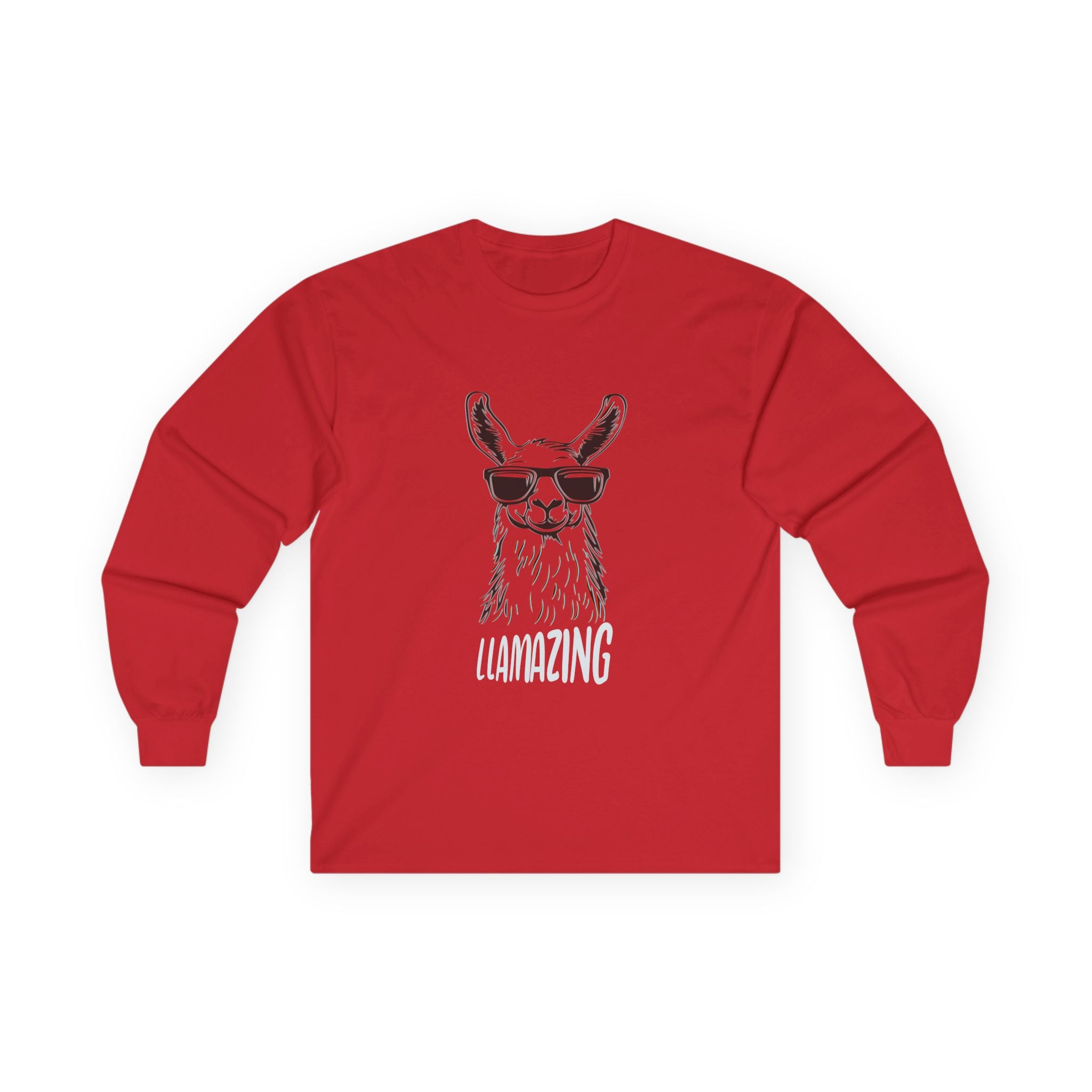 Llamazing Long Sleeve Tee - Fun Unisex Cotton Shirt for Animal Lovers