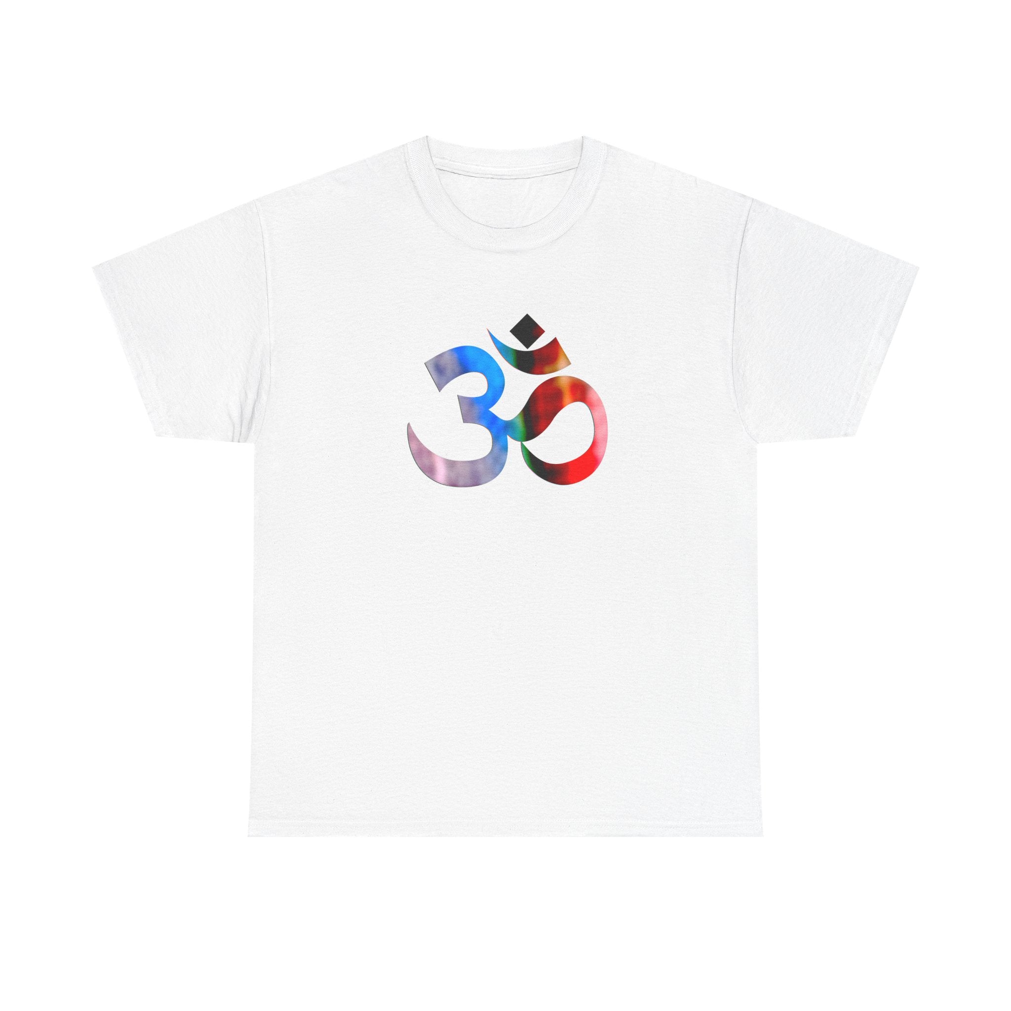 Vibrant OM Symbol Unisex Heavy Cotton Tee - Spiritual Graphic T-Shirt