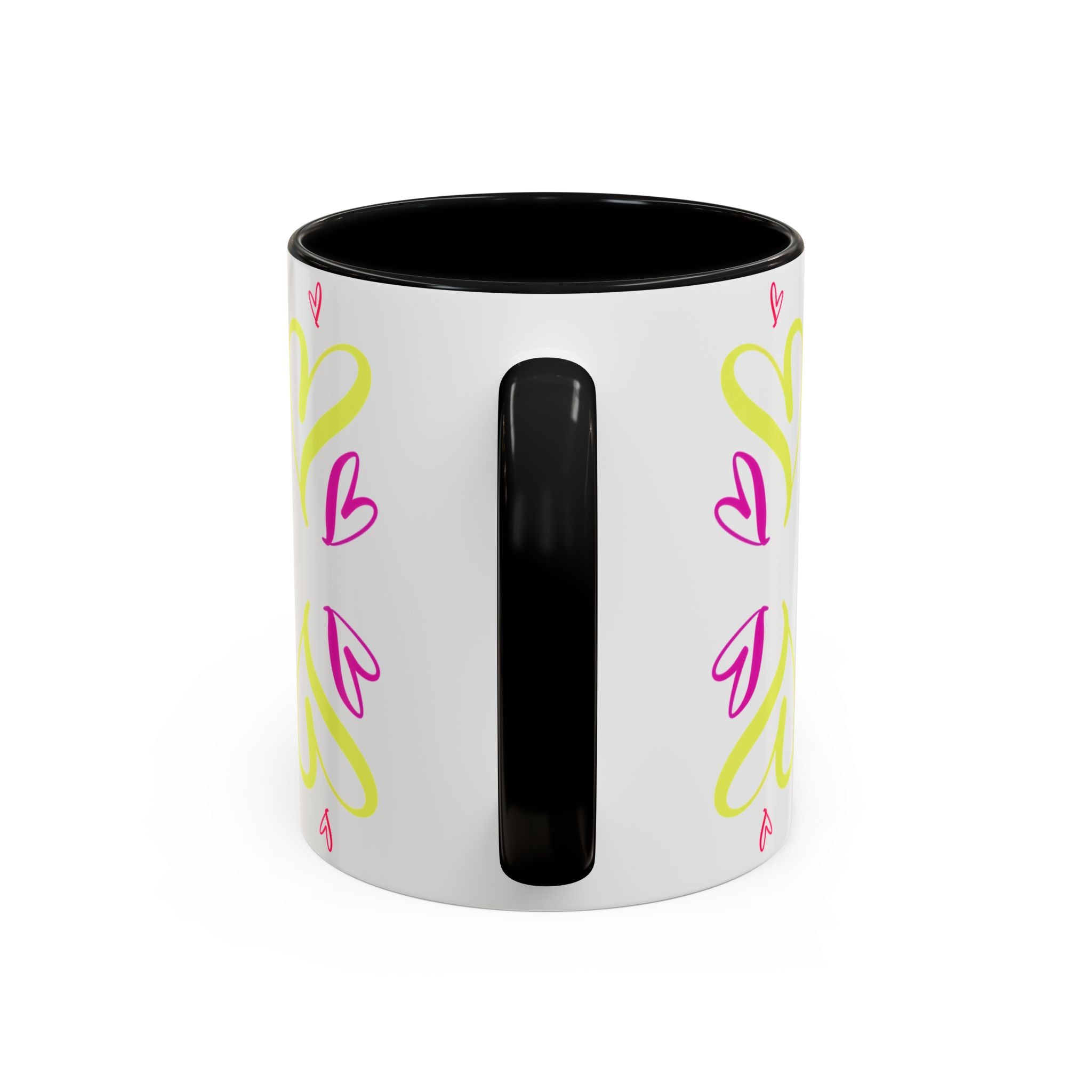 Colorful Heart Accent Coffee Mug | Perfect Gift for Valentine’s Day, Birthdays, Love Notes, and Cozy Mornings