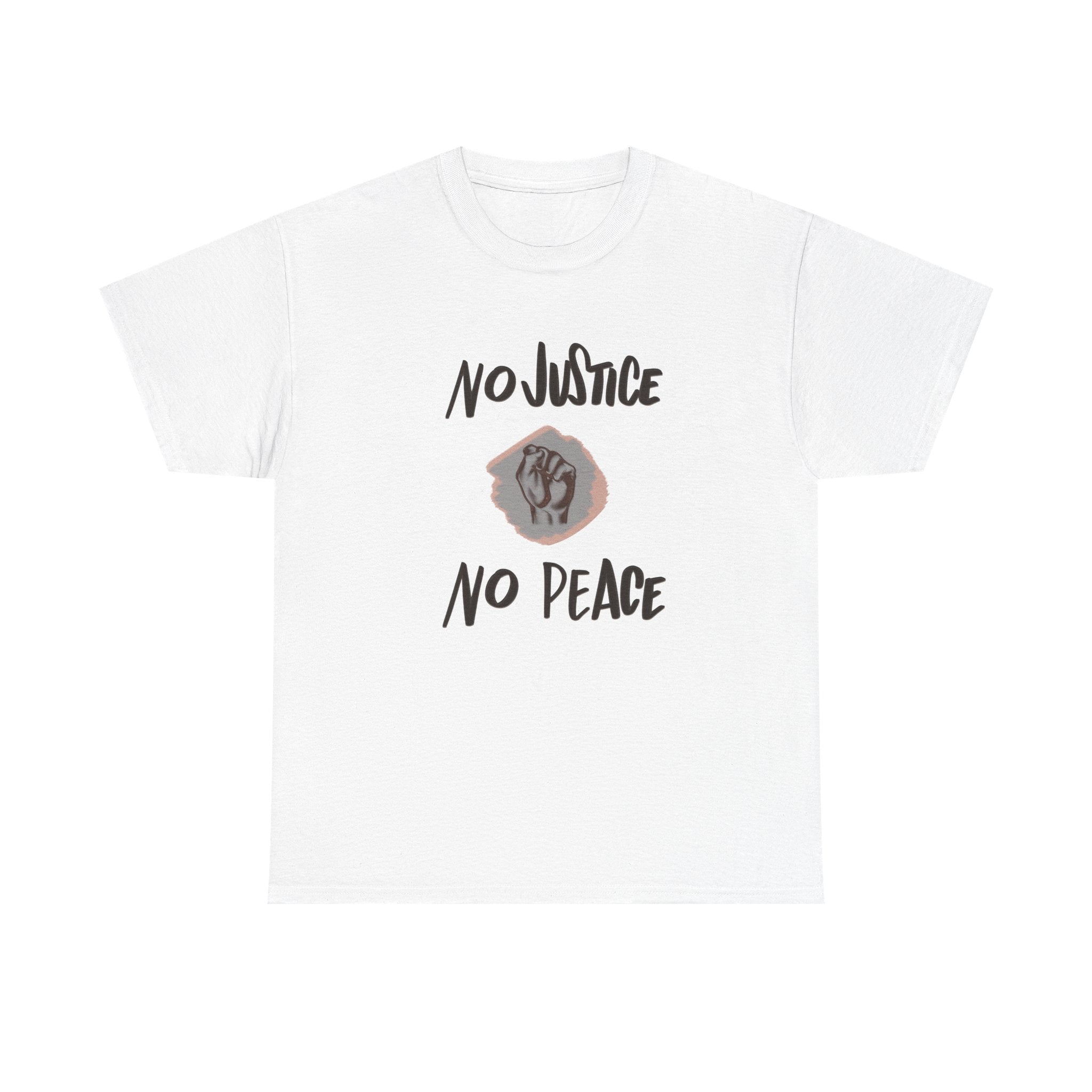 No Justice No Peace Unisex Heavy Cotton Tee - Empowerment Statement