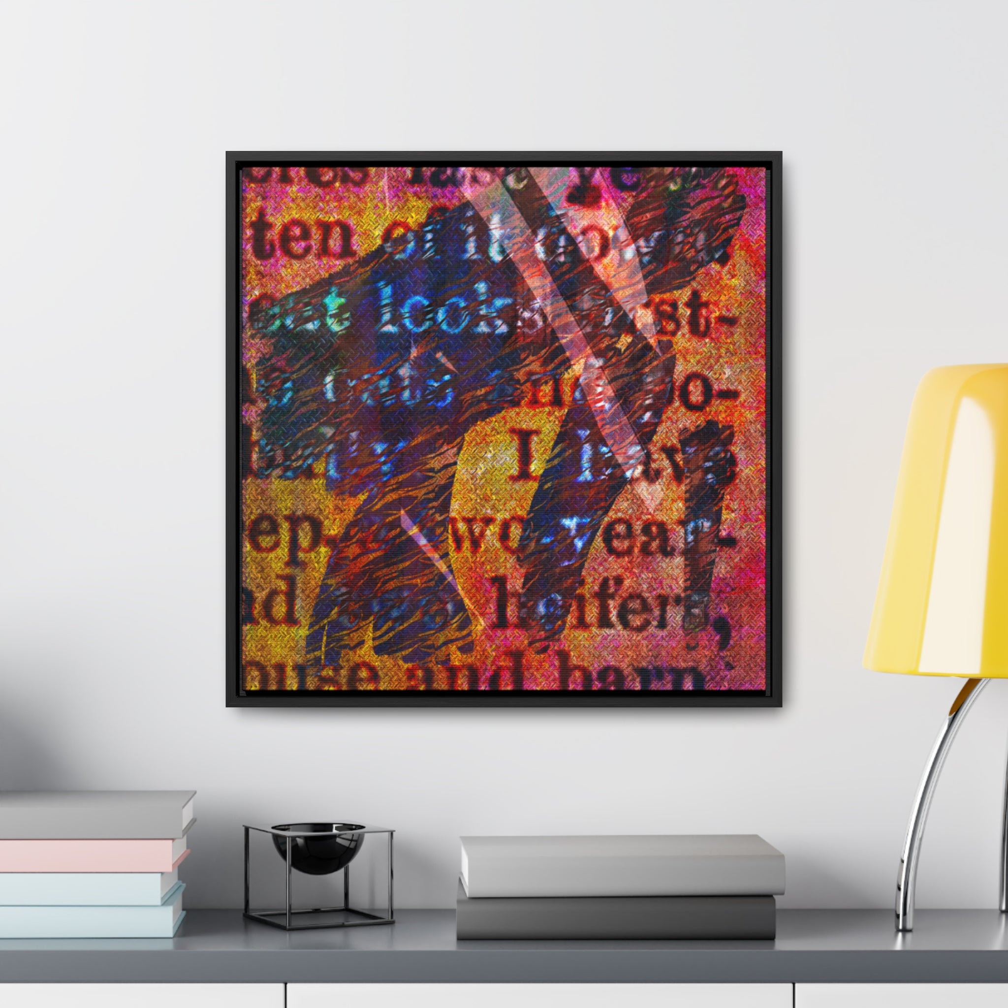WORDS PEOPLE SAY Gallery Canvas Wraps, Square Frame
