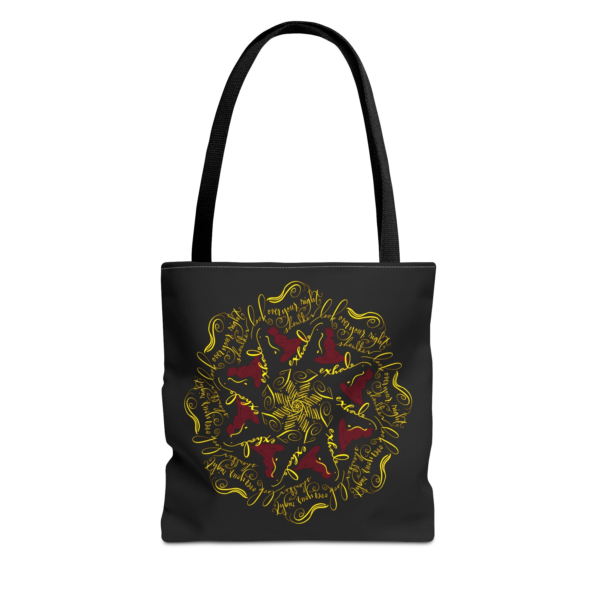 Colorful Seated Twist Mandala Tote Bag - Stylish Eco-Friendly Carrier for Everyday Use