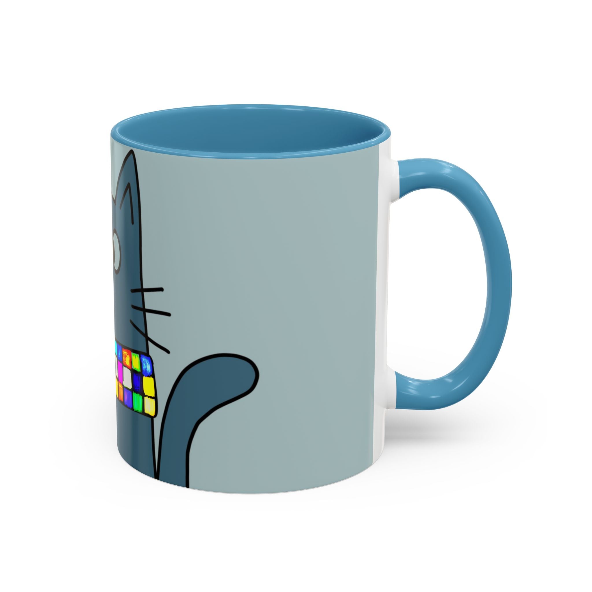 Coffee Mug - CAT WITH SCARF Design - 11oz