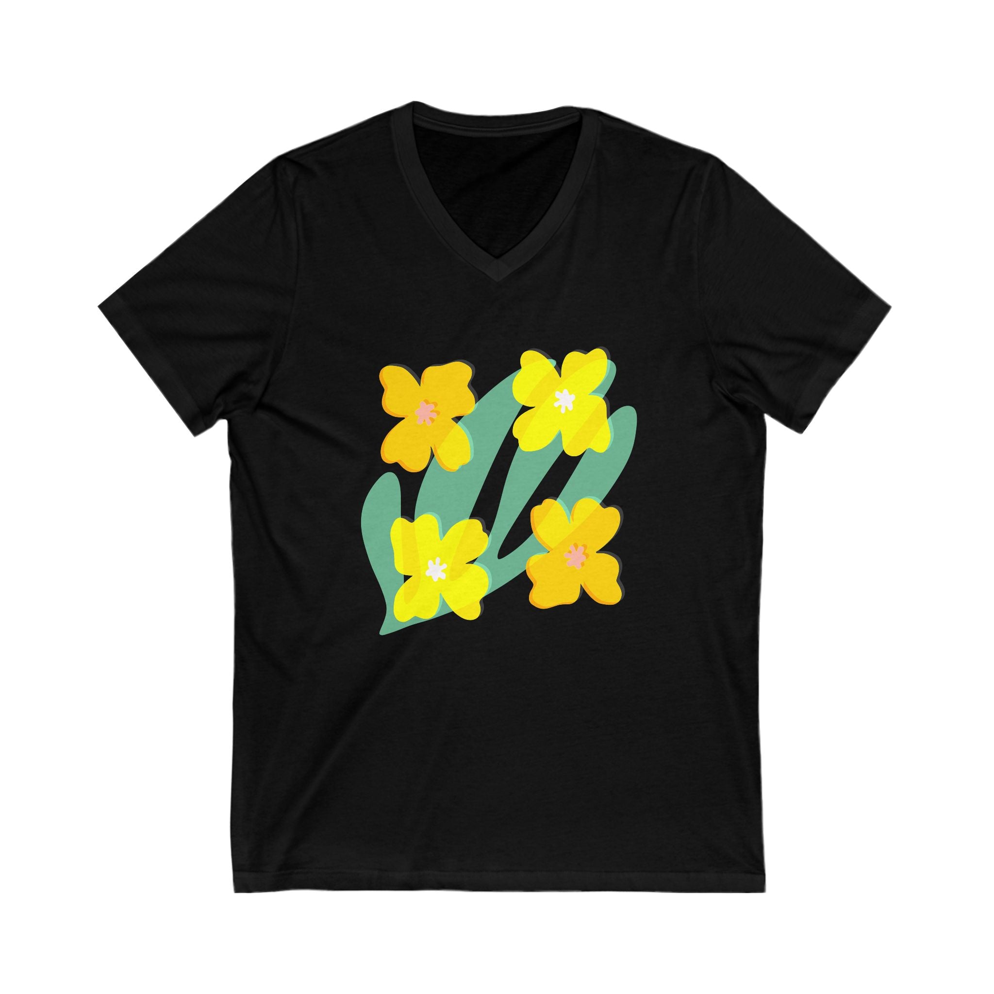 Floral V-Neck Tee for Casual Spring Vibes